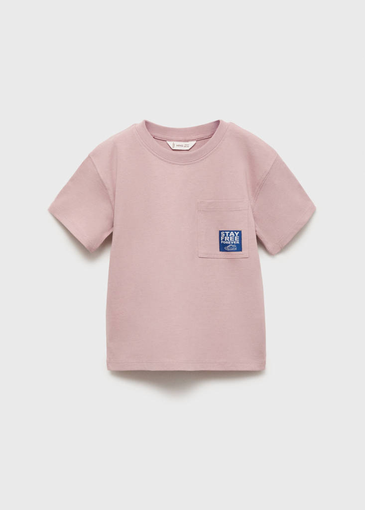 Printed cotton-blend T-shirt — Pale Pink