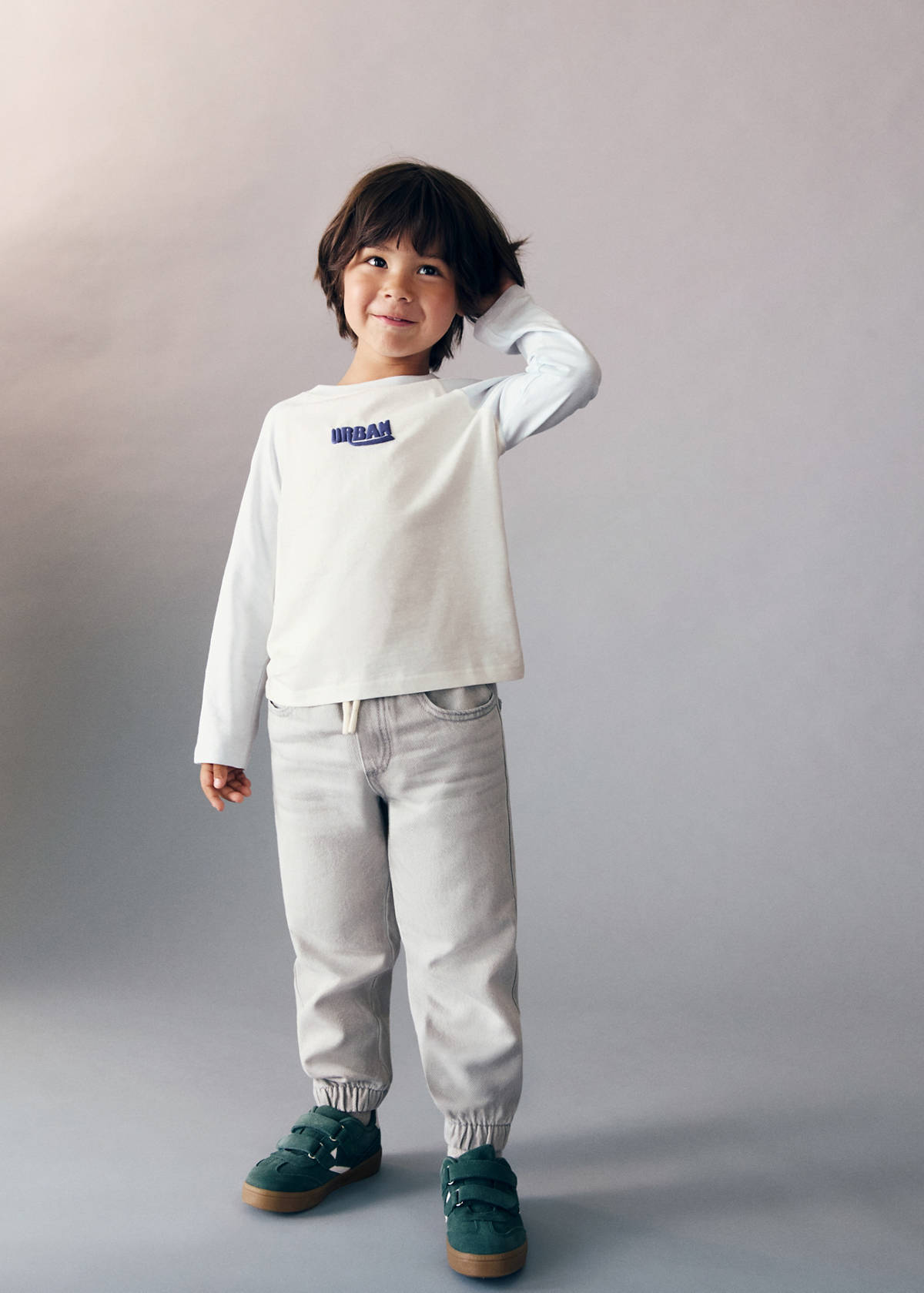 Combined printed T-shirt — Sky Blue