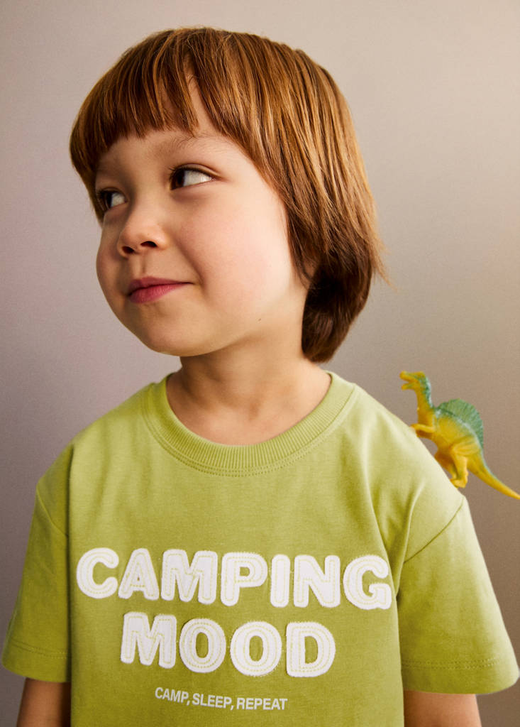 Short-sleeved printed t-shirt — Lime