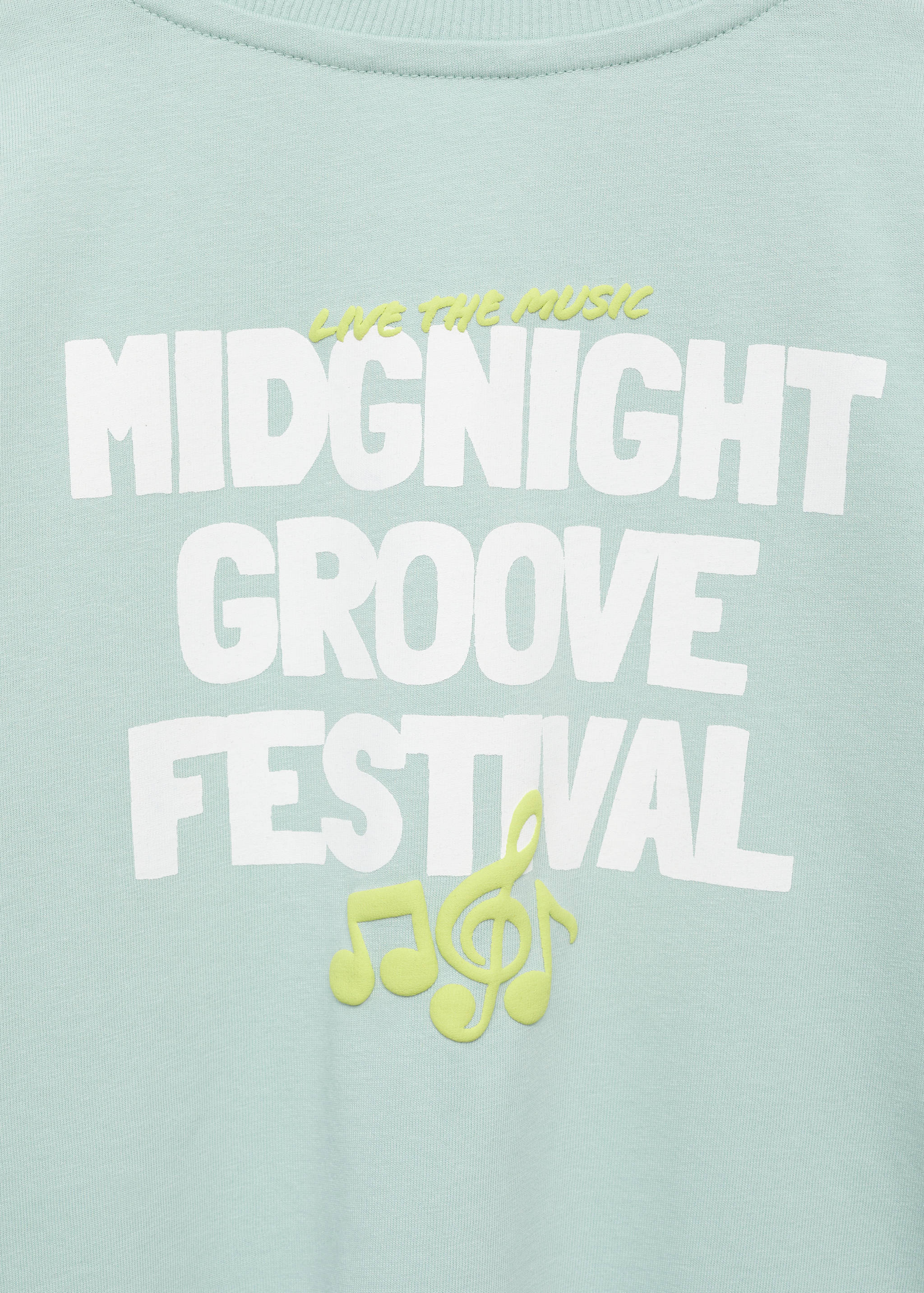 Printed embossed letters t-shirt - Details of the article 0