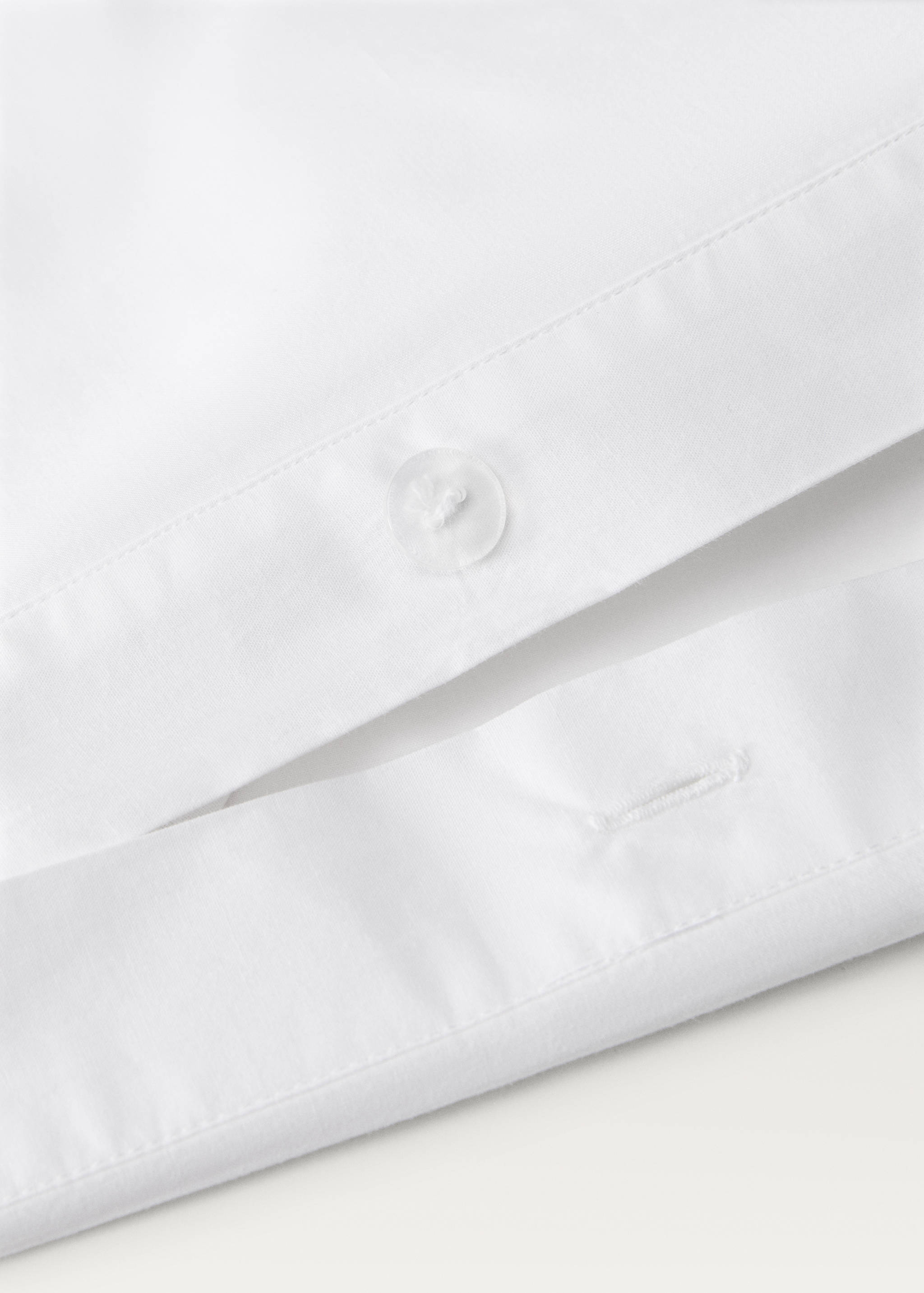 Percale cotton duvet cover with embroidered flowers for 90 cm bed - Details of the article 1