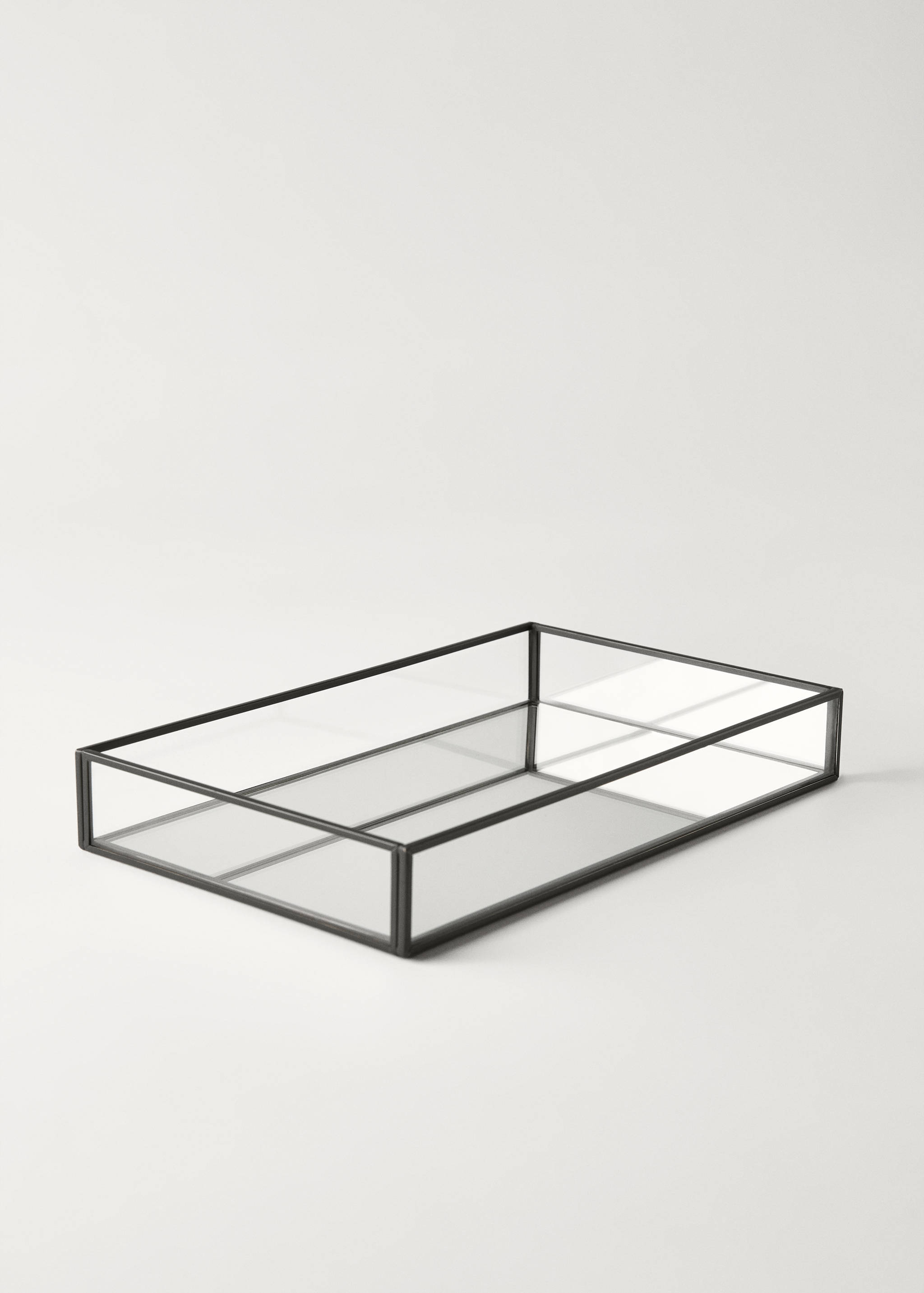 Średnia dekoracyjna taca z metalowym brzegiem - Szczegóły artykułu 1