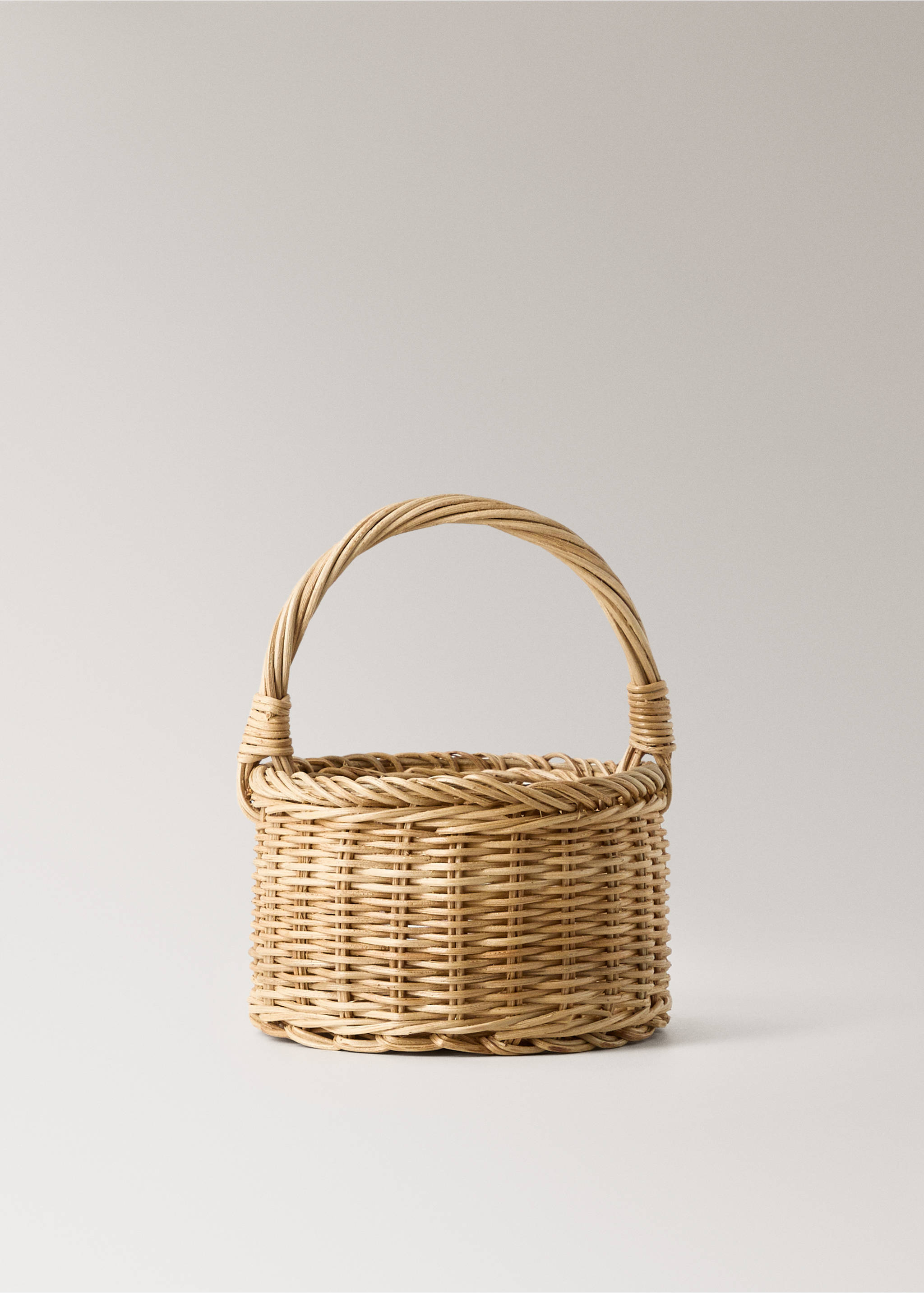 Medium rattan basket with handles - Article without model, Brown. Ref: 17033323-00.