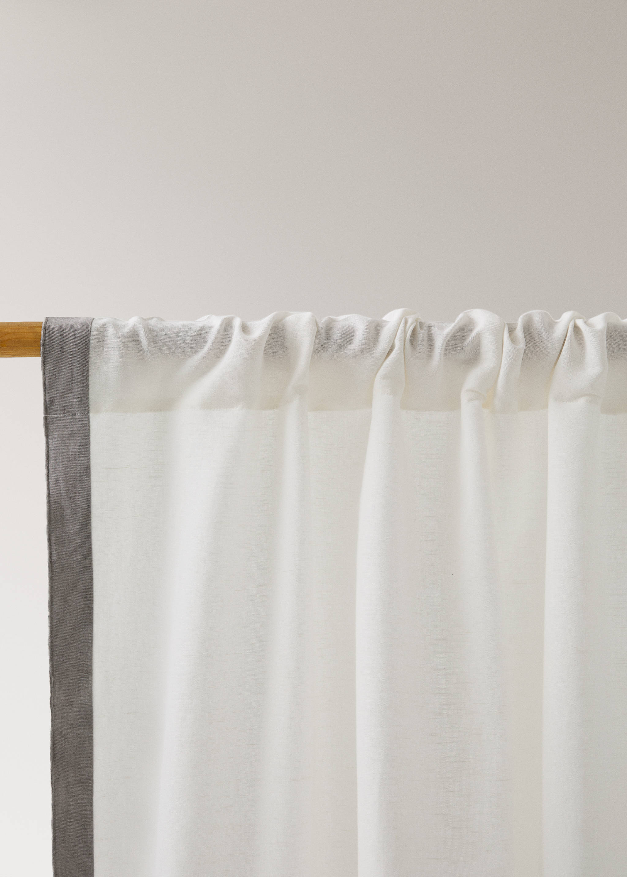 Leinenvorhang mit seitlichem Streifen, mittlere Lichtundurchlässigkeit - Detail des Artikels 2