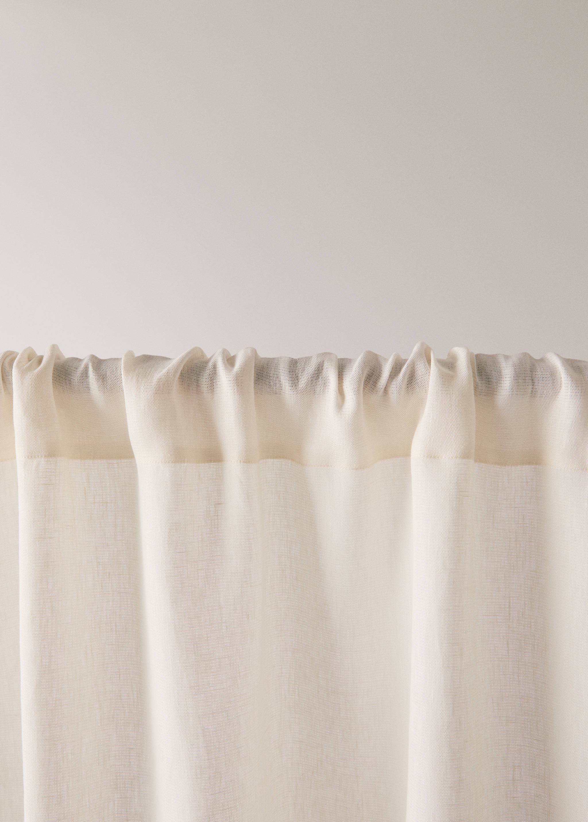Linen medium-opacity curtain - Details of the article 1