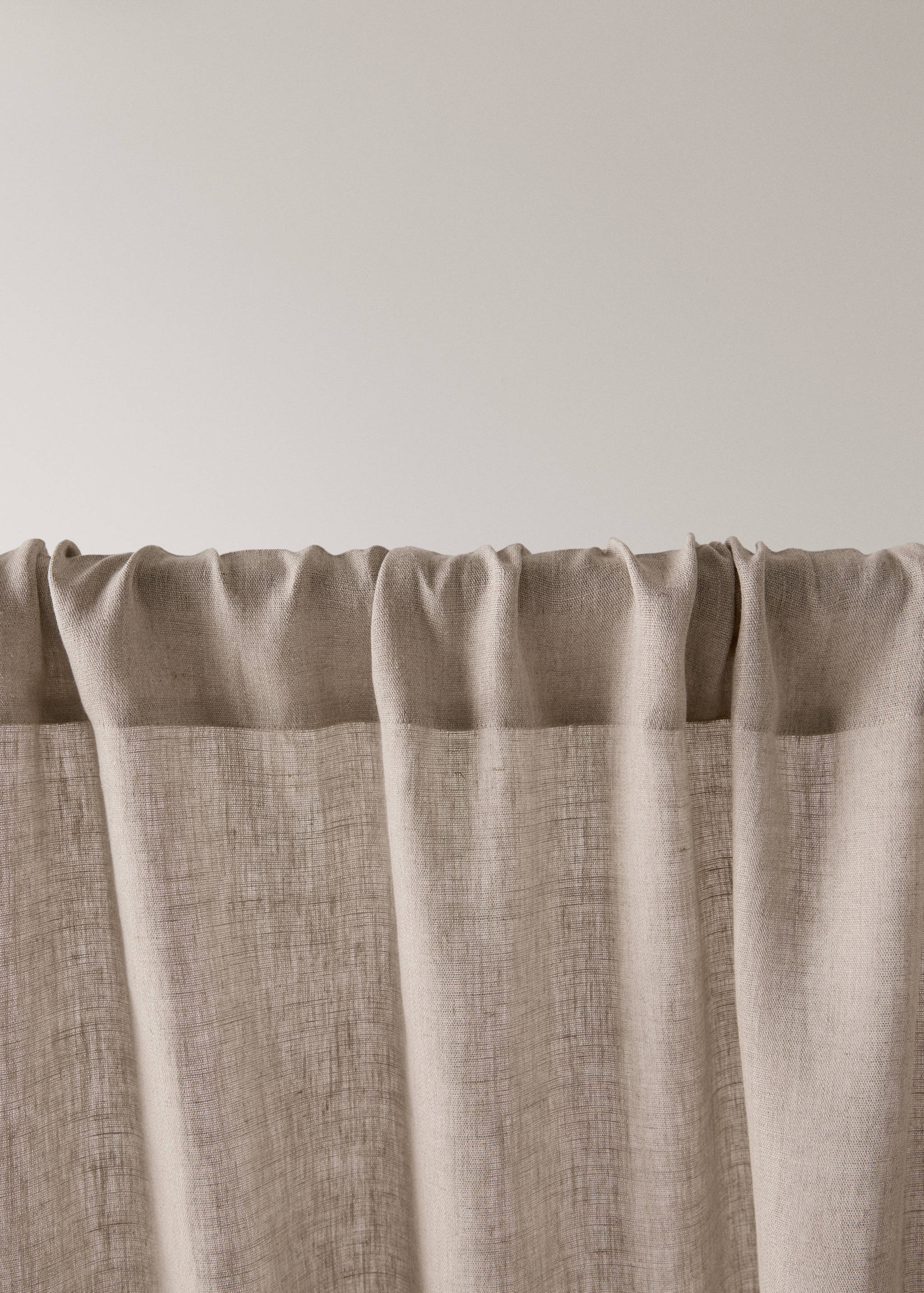 Linen medium-opacity curtain - Details of the article 1