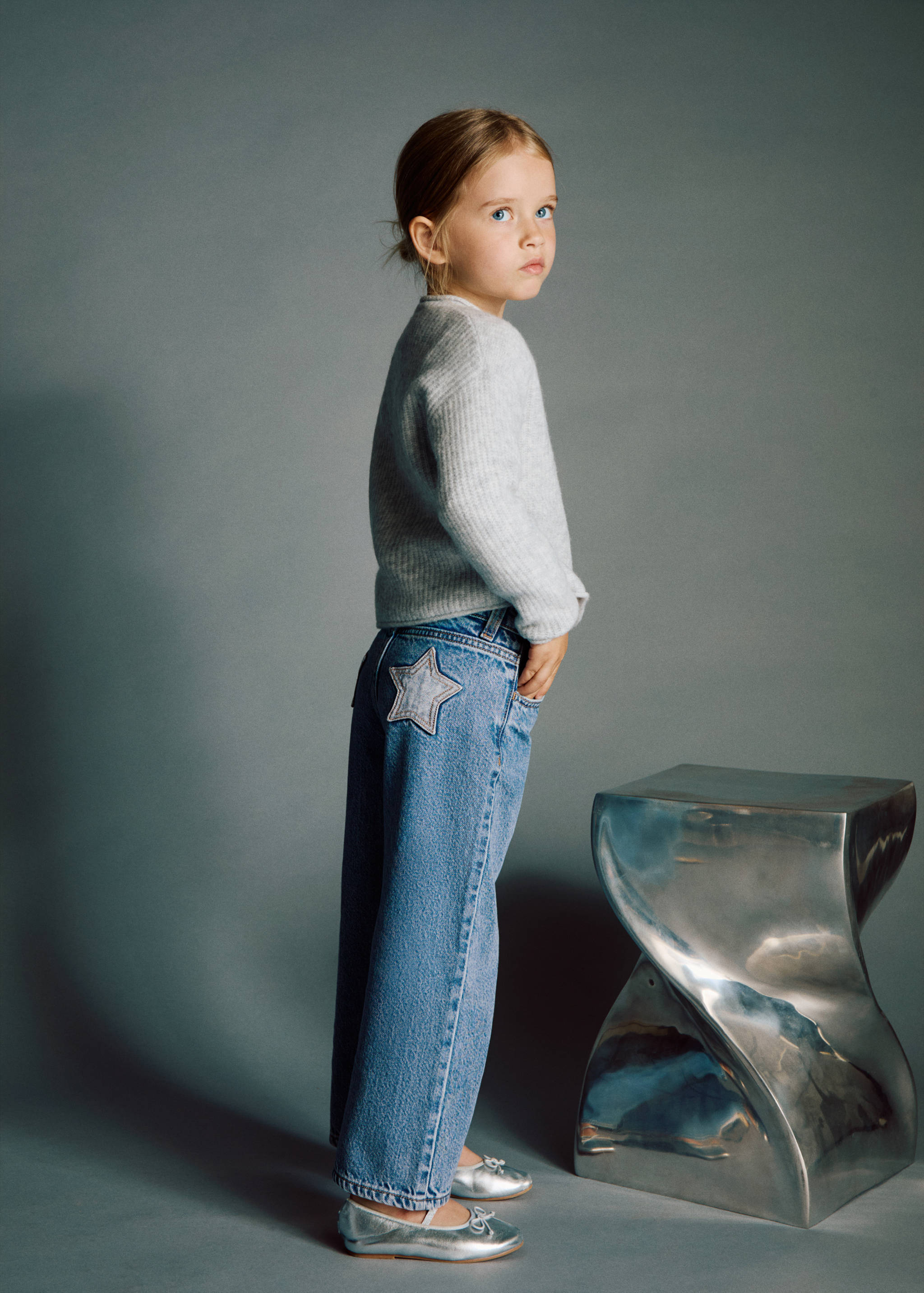 Straight cotton jeans - General plane