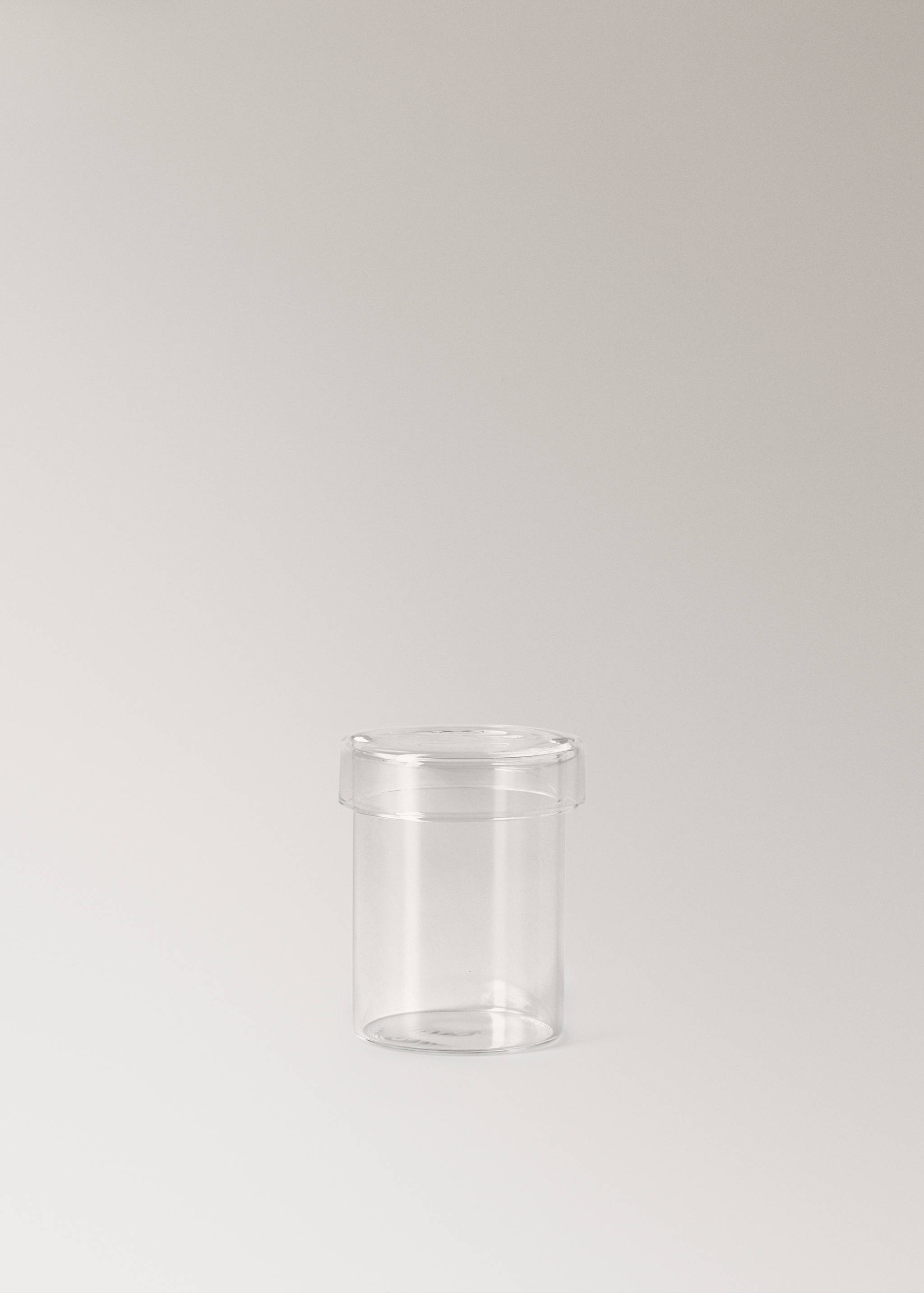 Small borosilicate bathroom jar with lid - Article without model