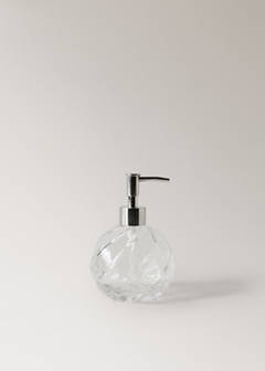 Glass soap dispenser with wave pattern — Ice Grey 4