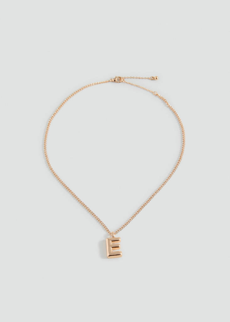 Letter Pendant Necklace — Gold