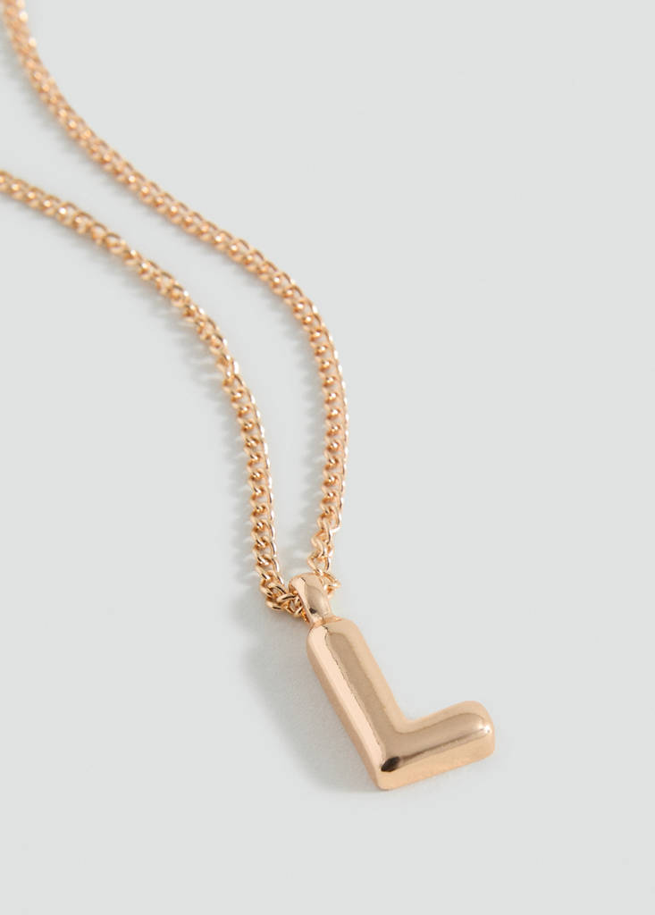 Letter Pendant Necklace — Gold