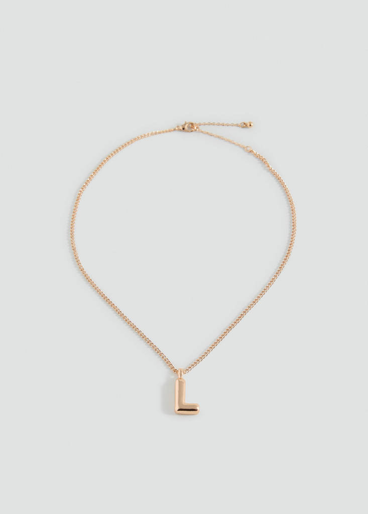 Letter Pendant Necklace — Gold