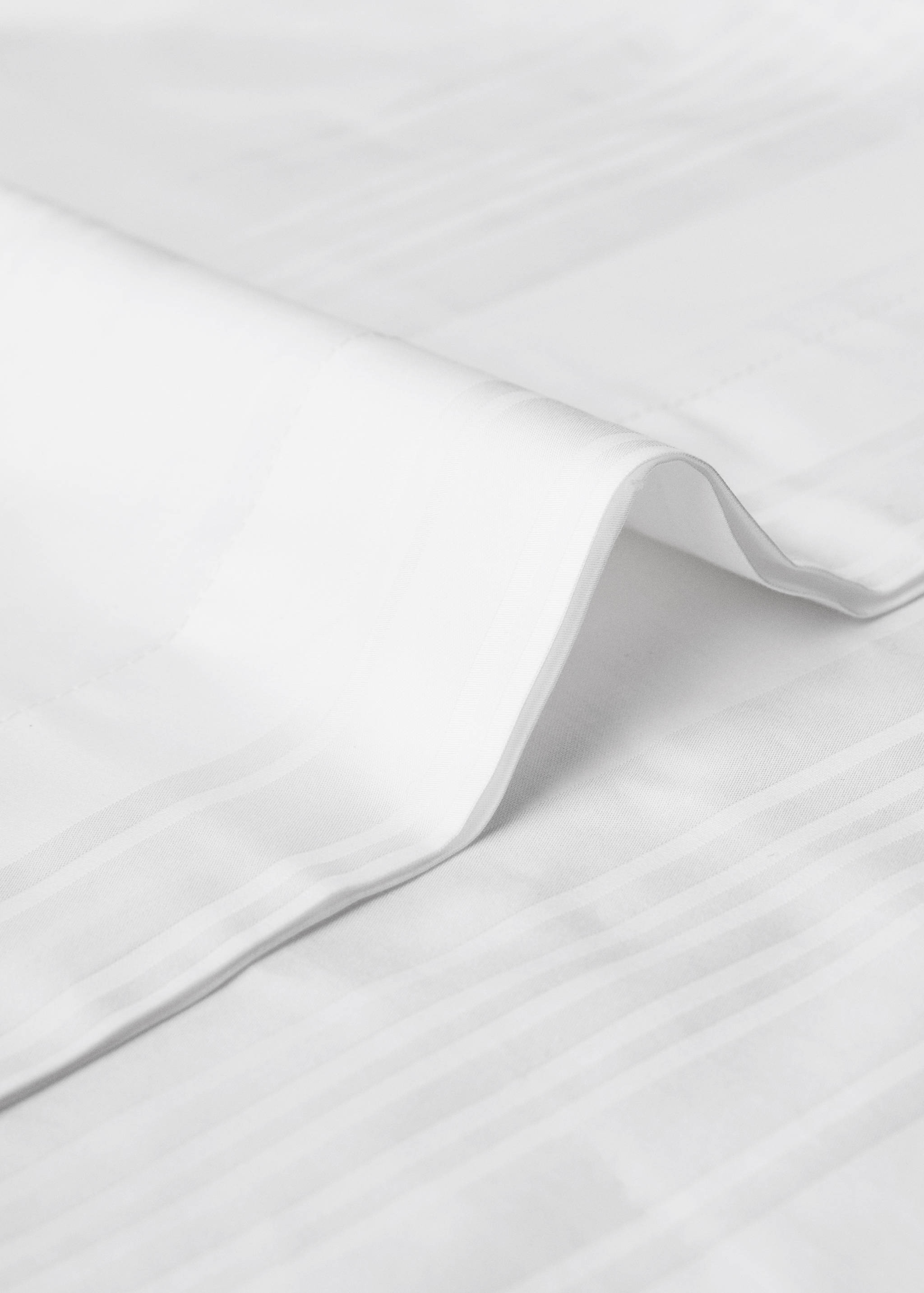 Cotton sateen 300 thread count striped pillowcase 45x110 cm - Details of the article 2