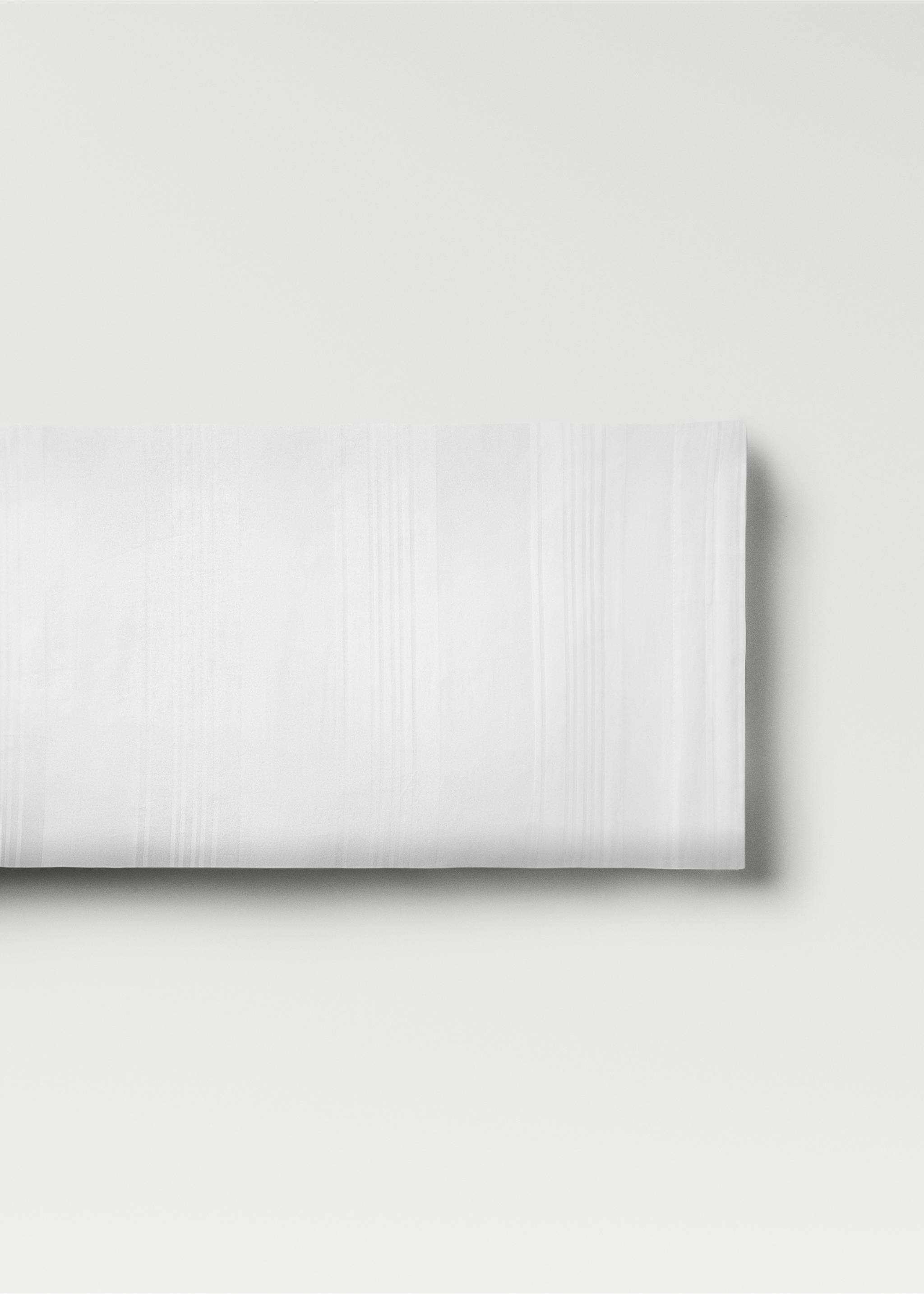 Cotton sateen 300 thread count striped pillowcase 45x110 cm - Article without model, White. Ref: 17033808-00.