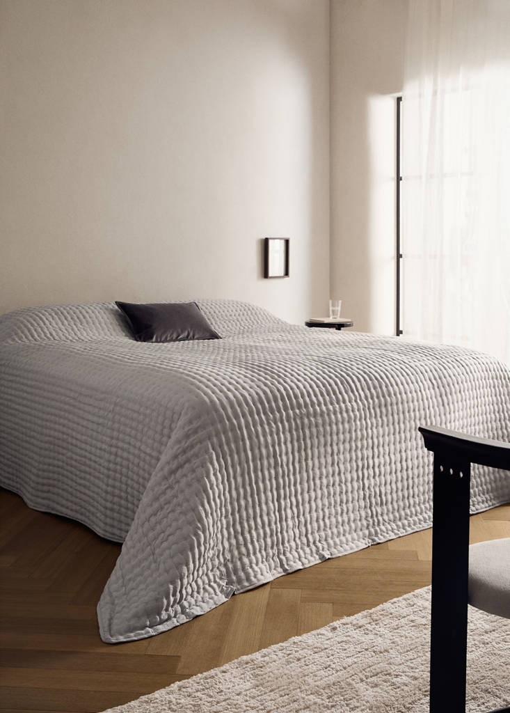 Mikrofaser-Edredón Bett 180/200 cm — Grau