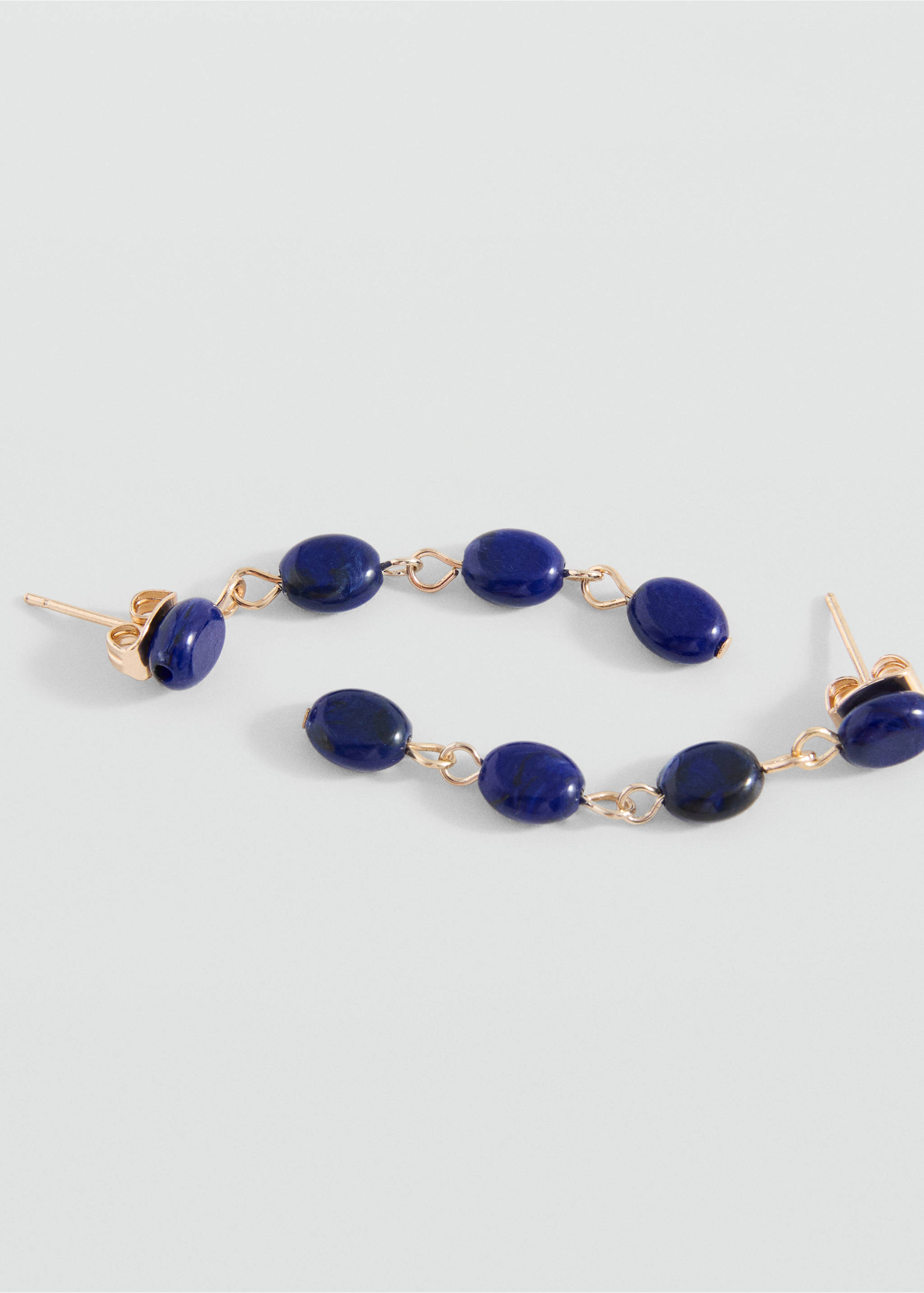 Pendientes colgantes piedras - Plano medio, Azul marino. Ref: 17033821-00.