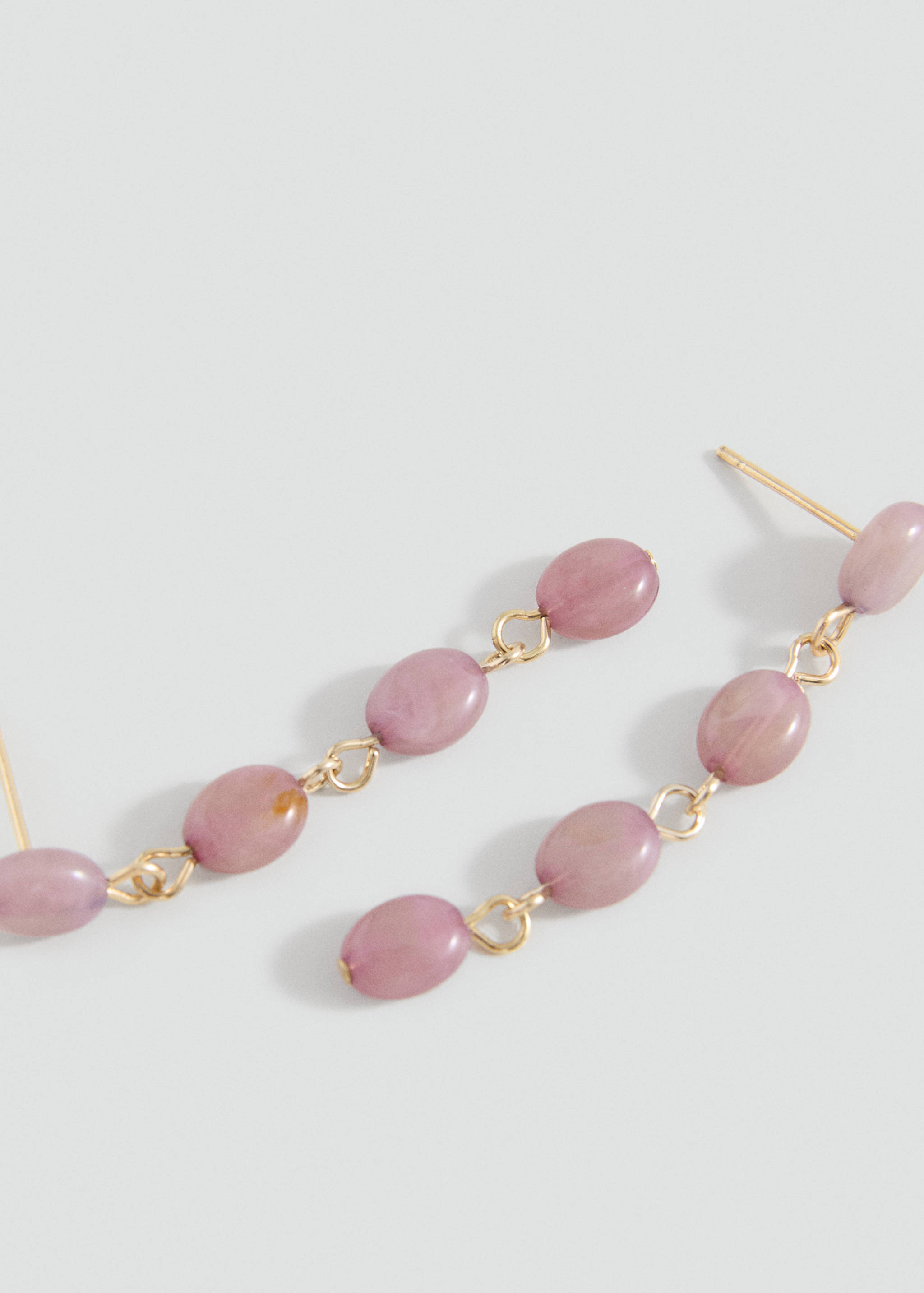 Stone hanging earrings - Medium plane