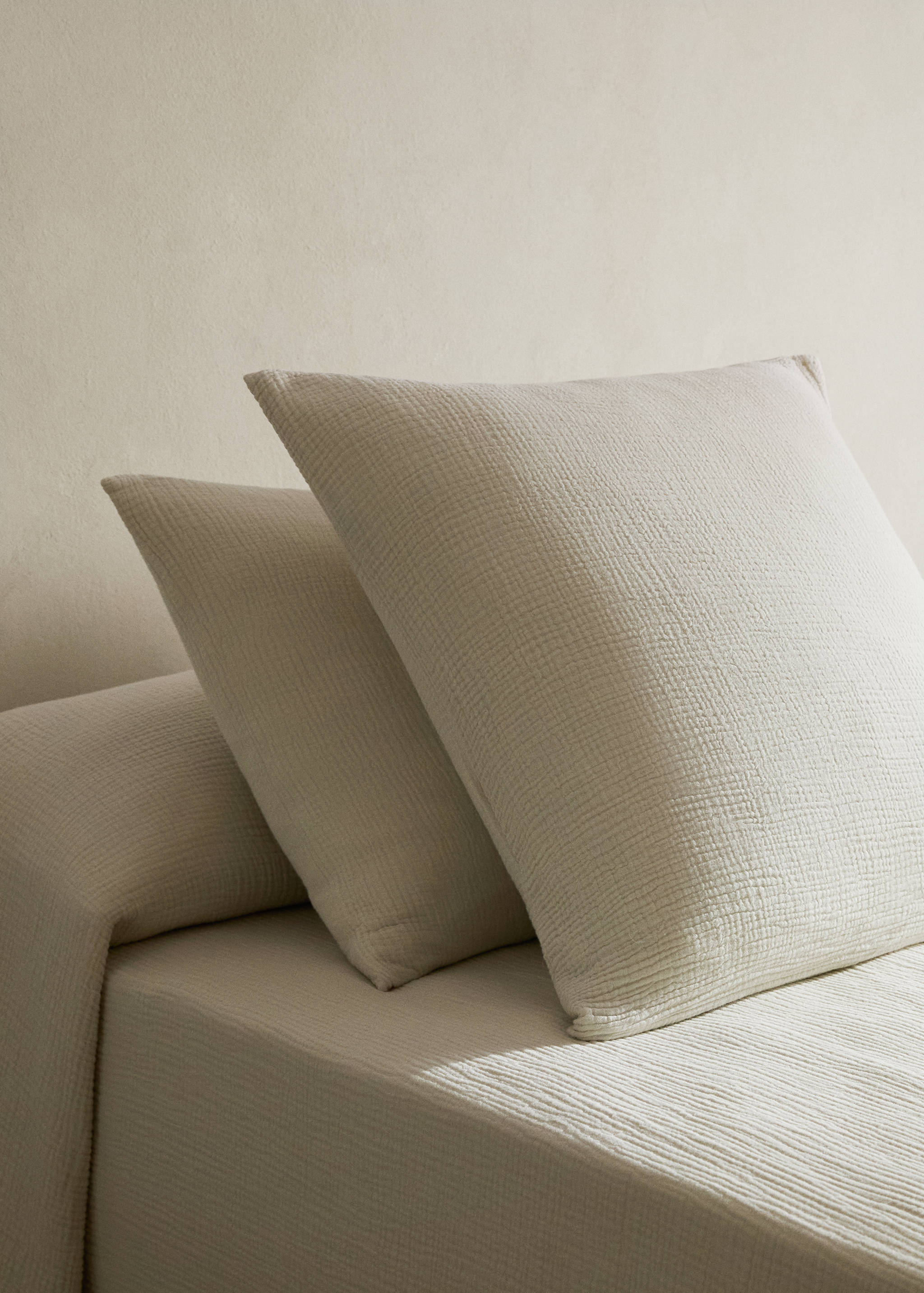 Two cotton chiffon pillowcases 60x60 cm - General plane