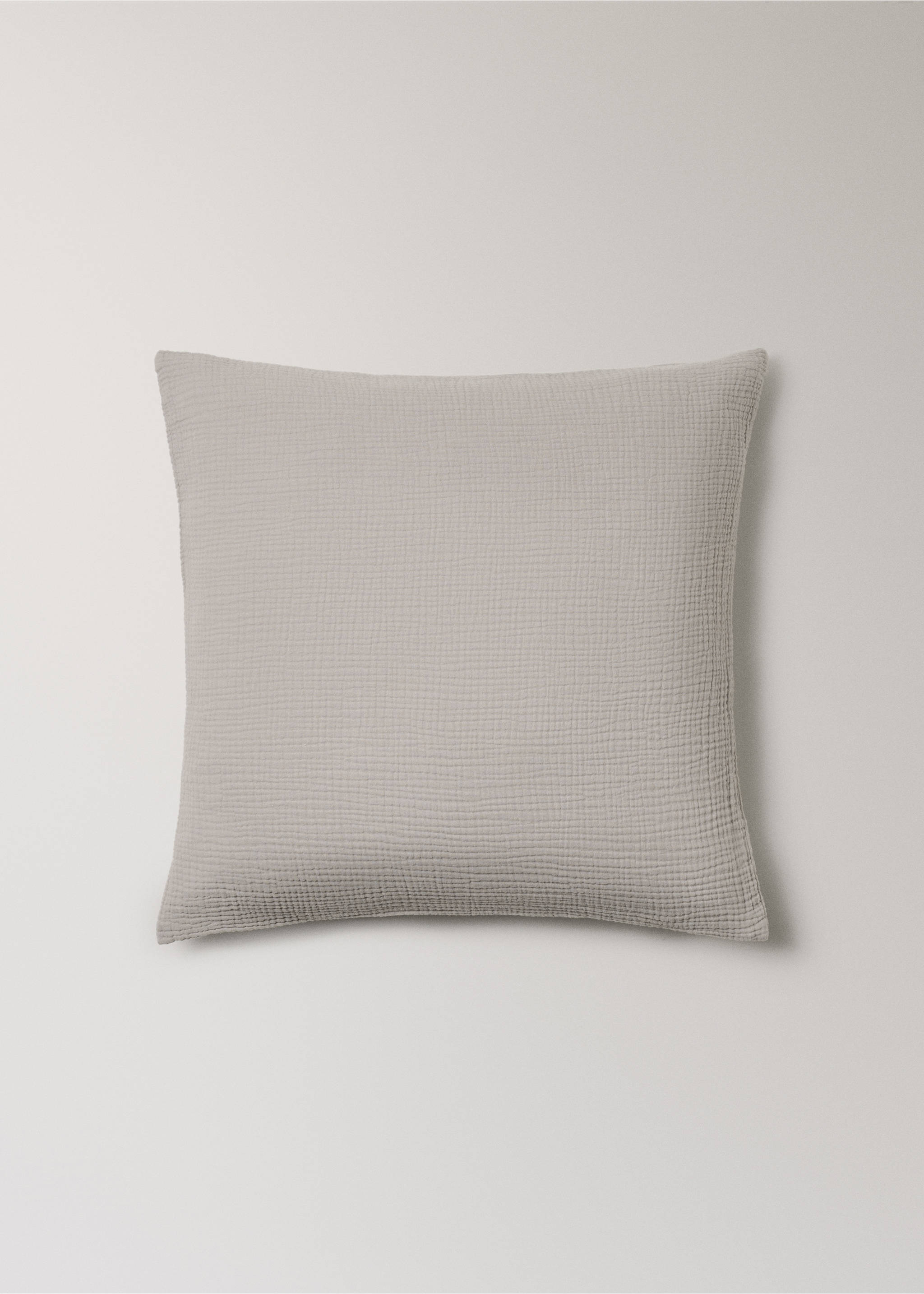 Deux taies d'oreiller en gaze de coton 60x60 cm - Article sans modèle, Gris. Ref: 17033824-00.