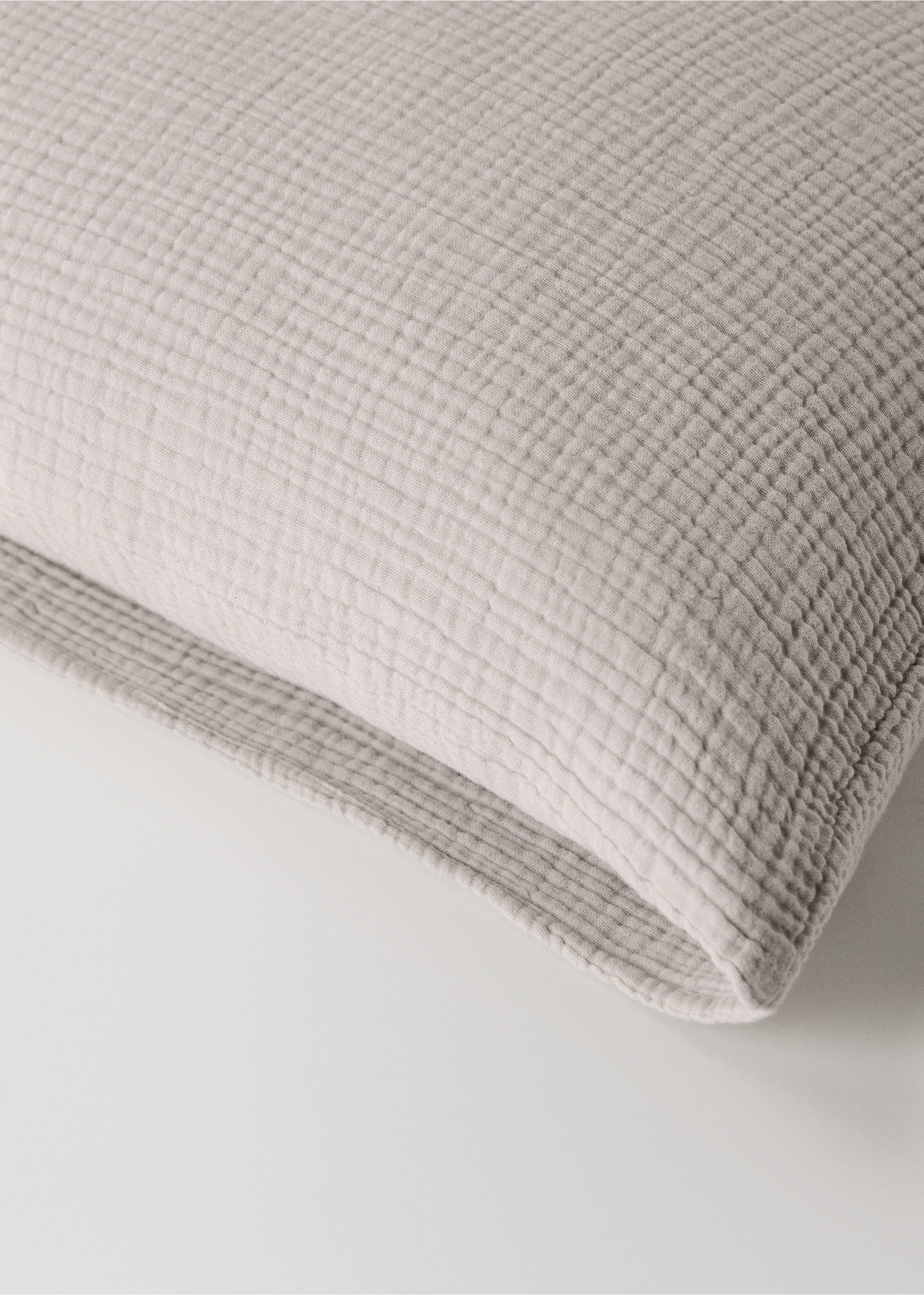 Deux taies d'oreiller en gaze de coton 60x60 cm - Détail de l'article 3, Gris. Ref: 17033824-00.