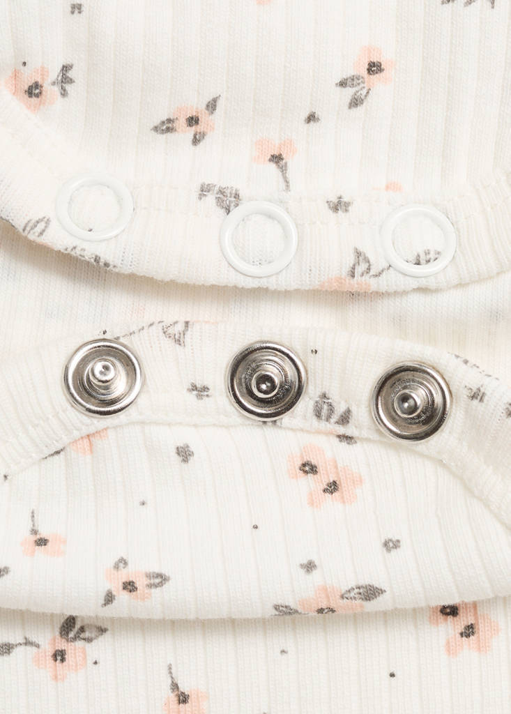 Floral printed body — Off White