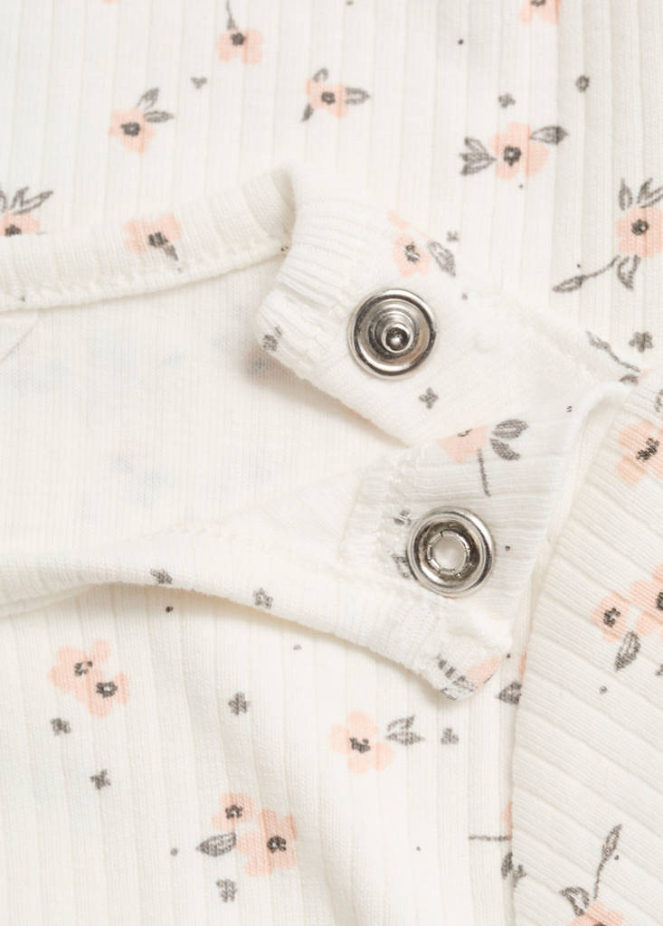 Floral printed body — Off White