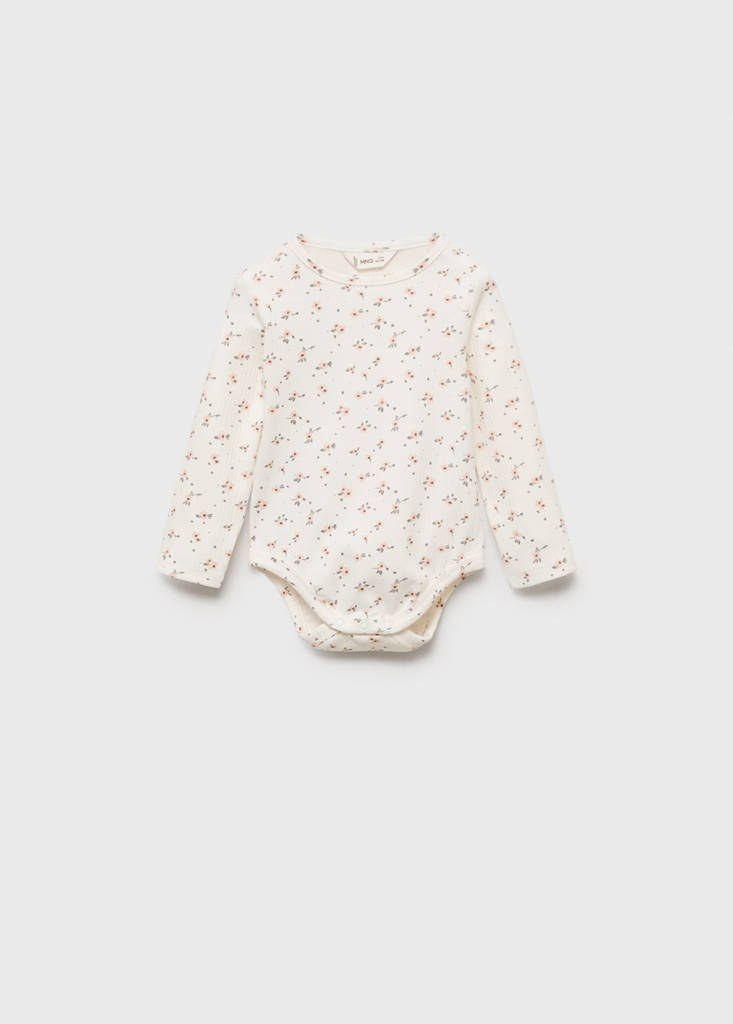 Floral printed body — Off White