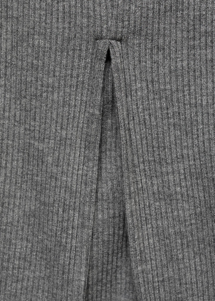 Knitted dress with cut-out — Dark Heather Grey