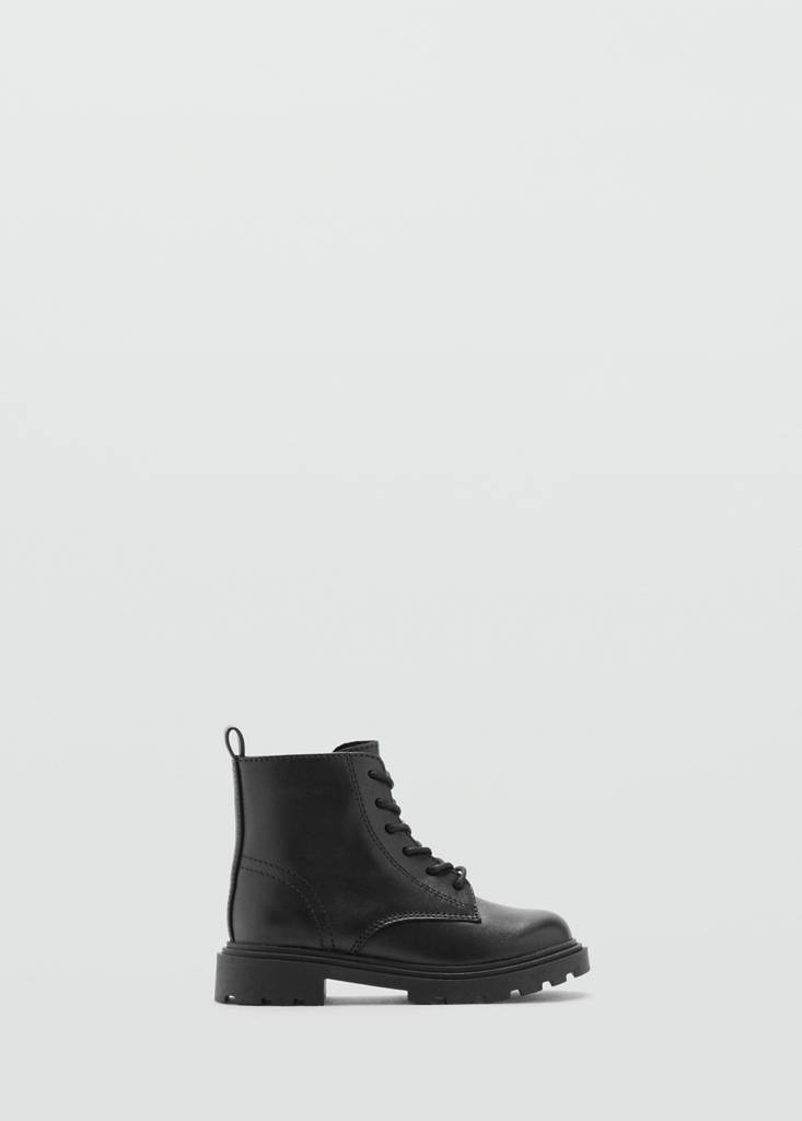 Leather lace-up boots — Black