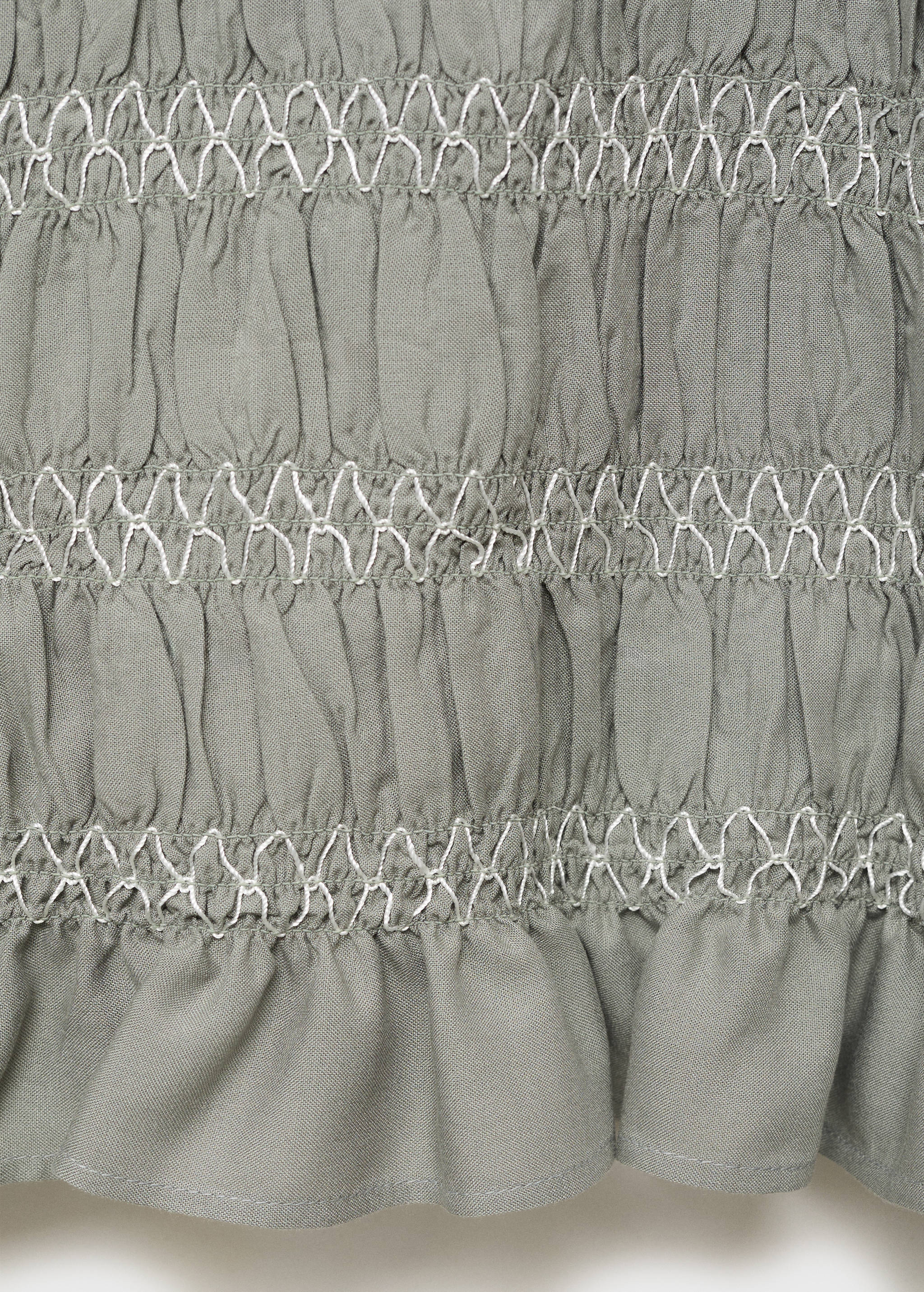 Blusa fruncida detalles bordados - Detalle del artículo 0