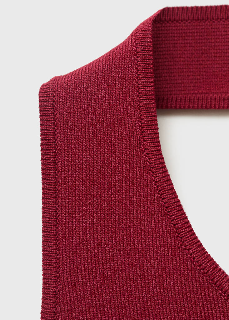 Knitted top with hoop detail — Wine