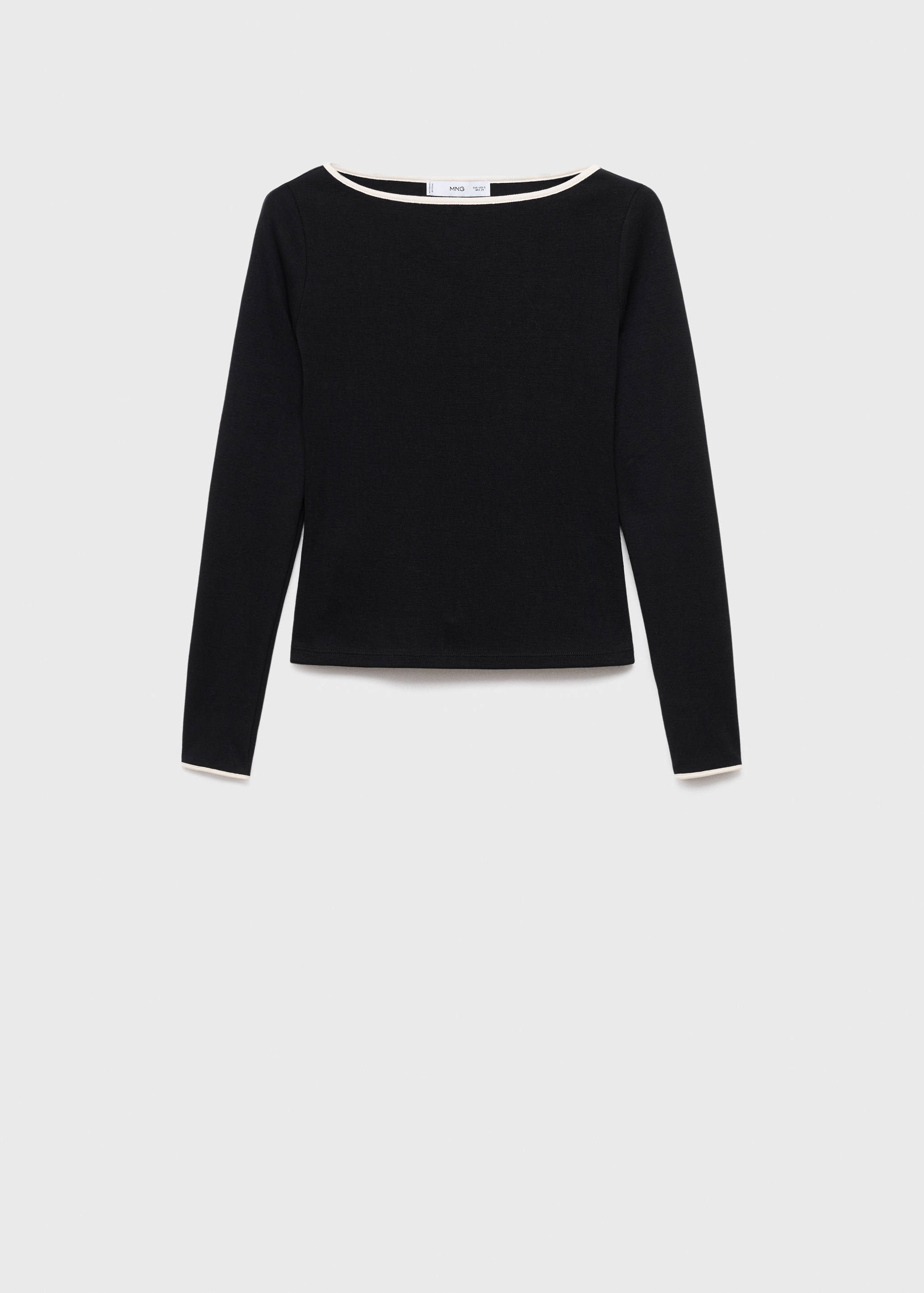 Baumwoll-T-Shirt mit Knopfmanschetten - Artikel ohne Model