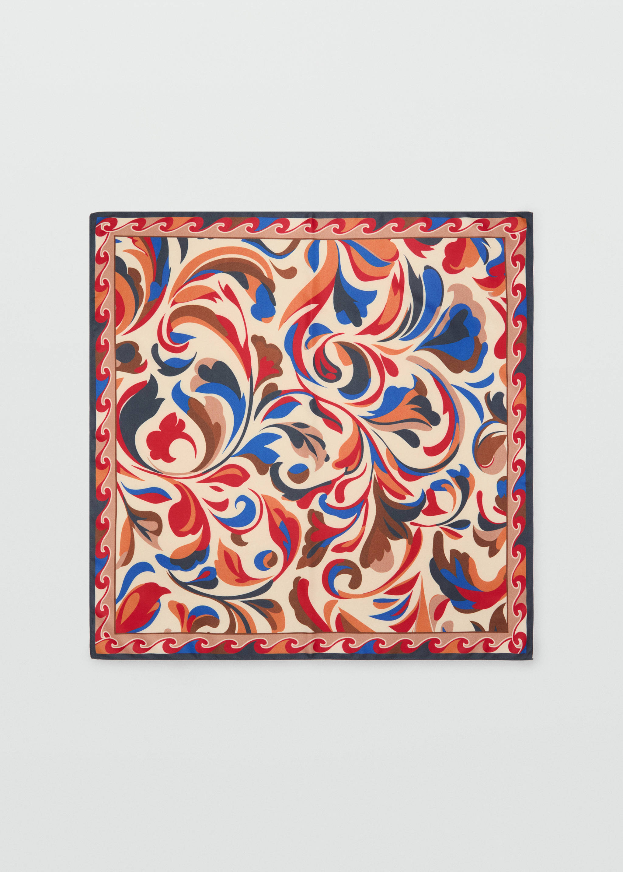 Abstract-print satin scarf - Article without model