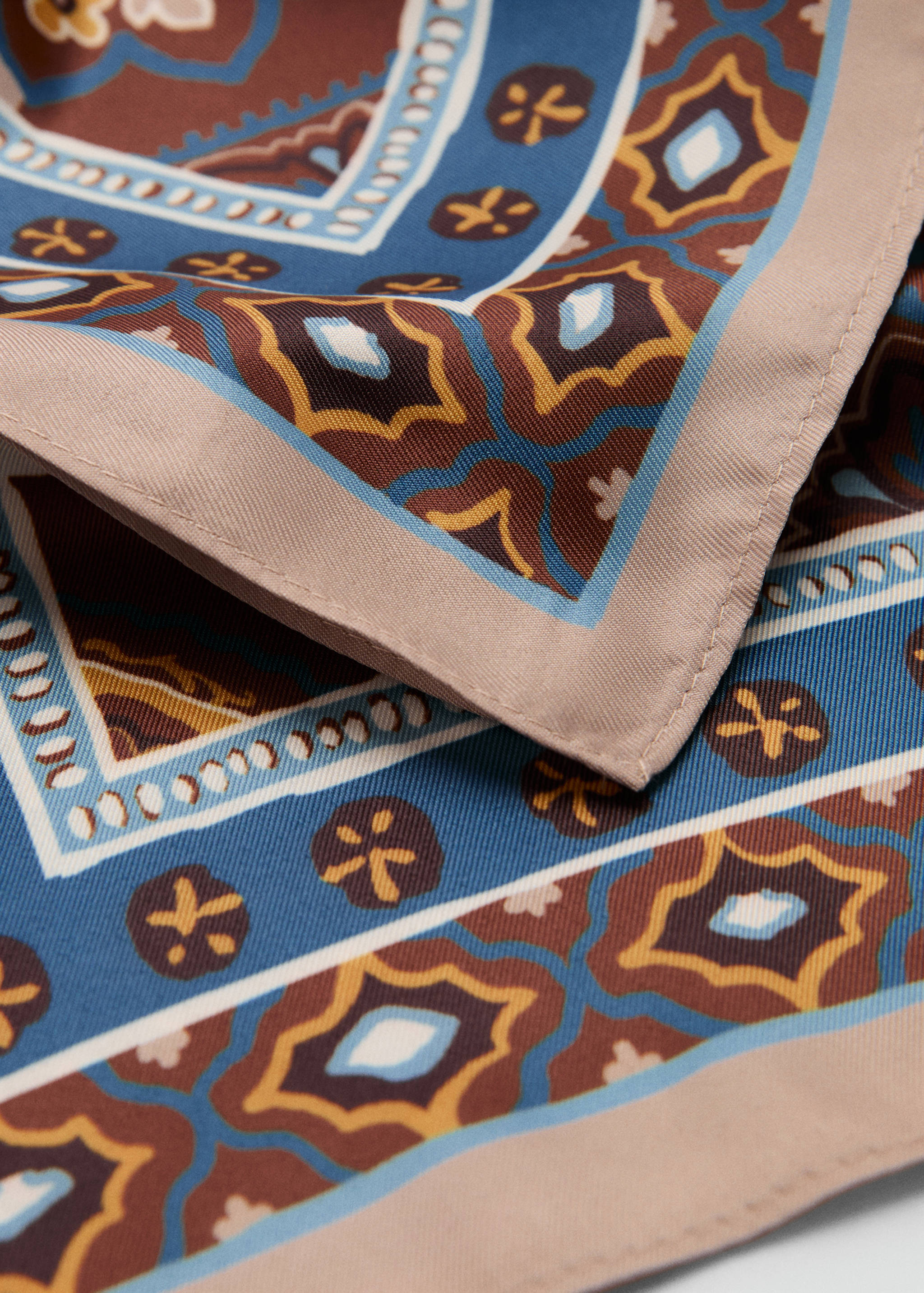 Paisley satin scarf - Medium plane