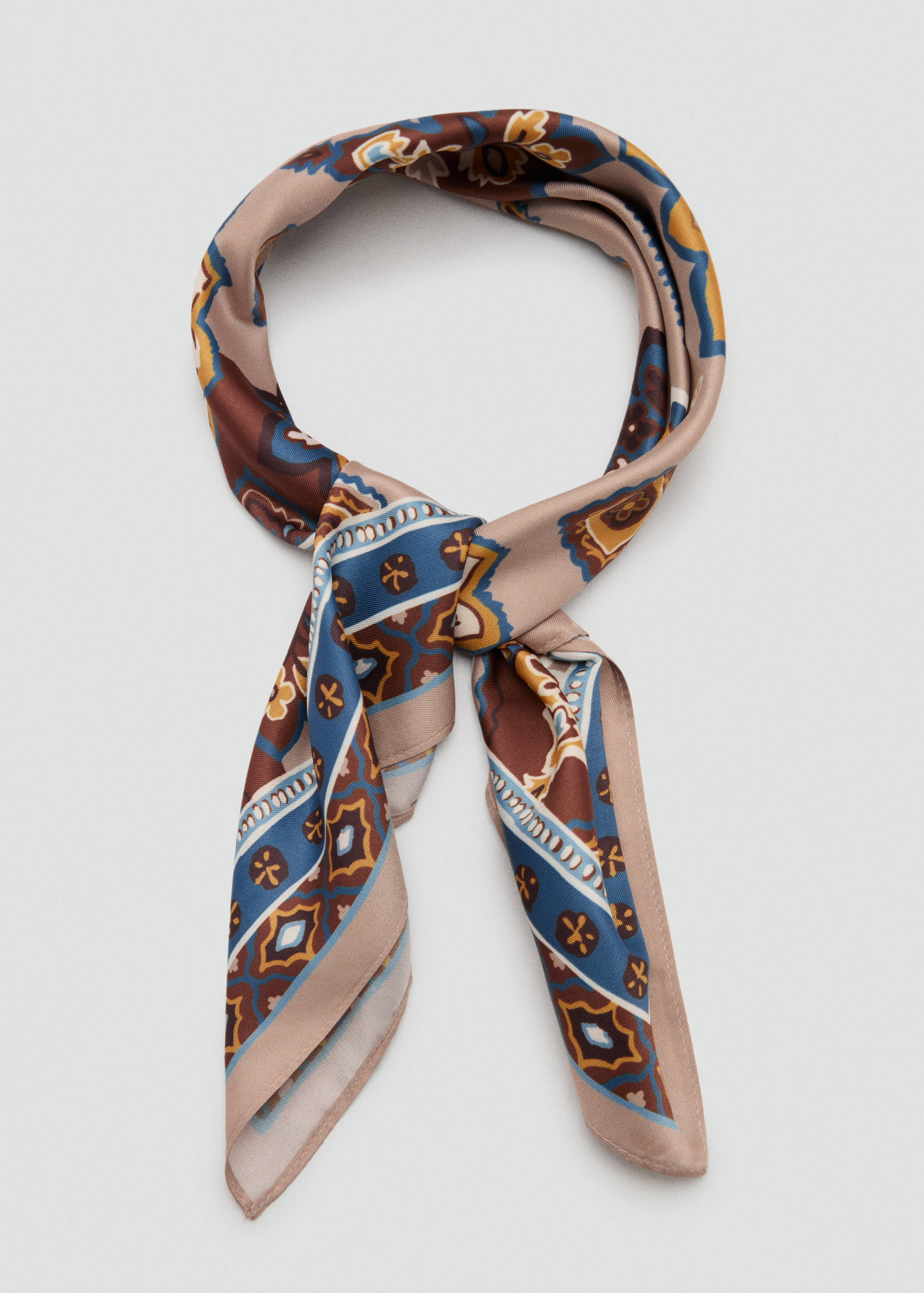 Paisley satin scarf - Details of the article 1