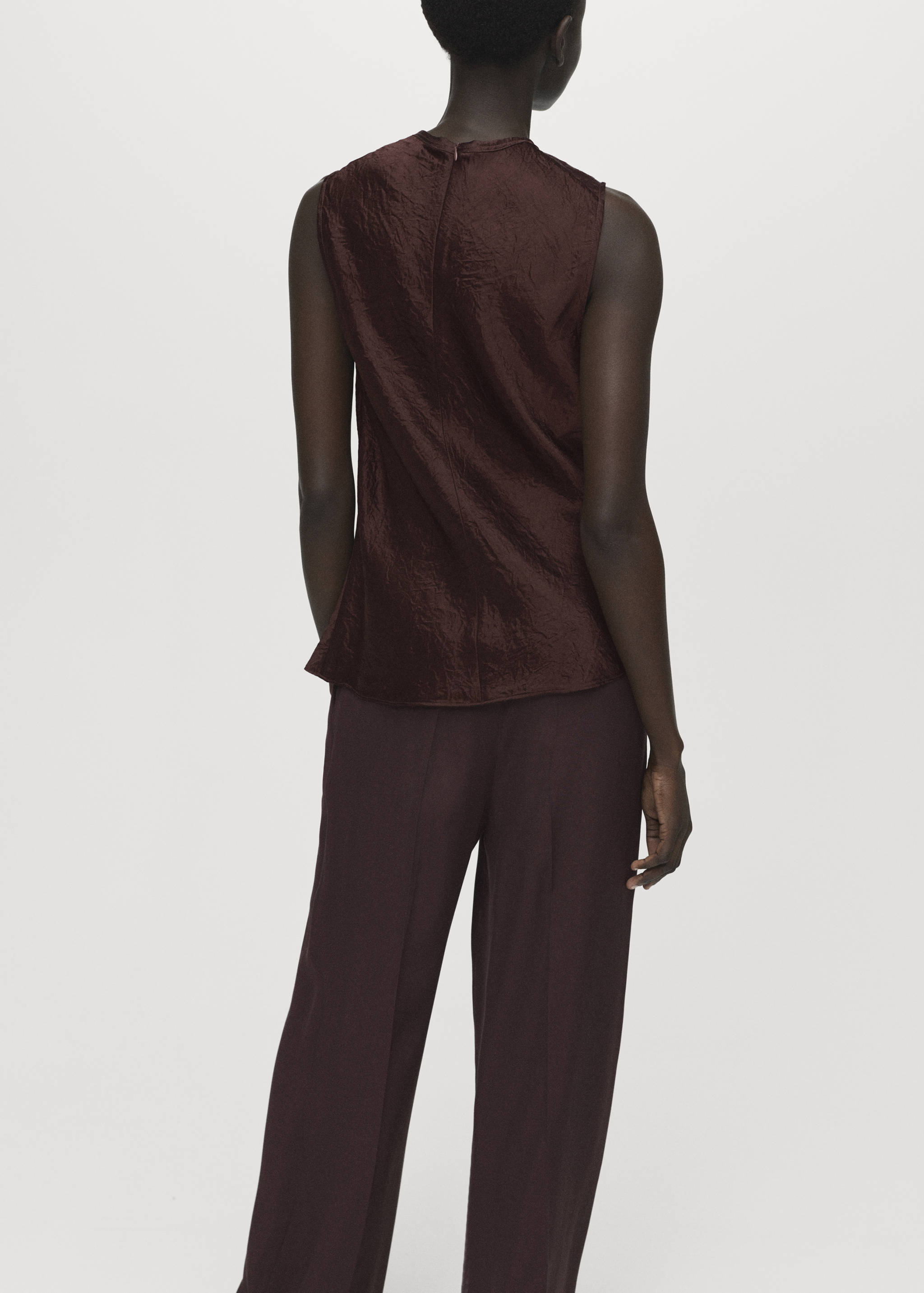 Blouse satinée effet froissé - Verso de l’article