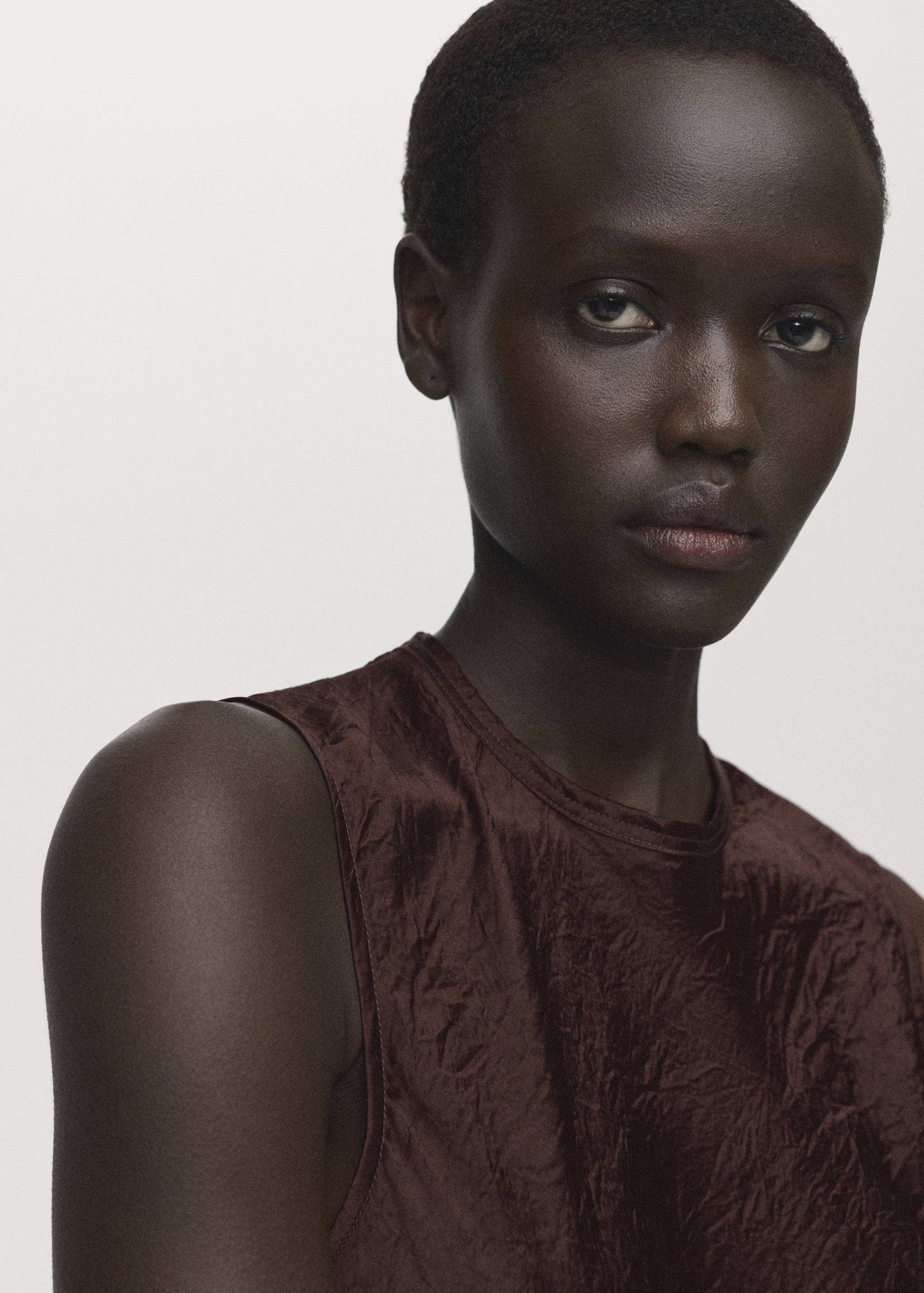 Blouse satinée effet froissé - Détail de l'article 1