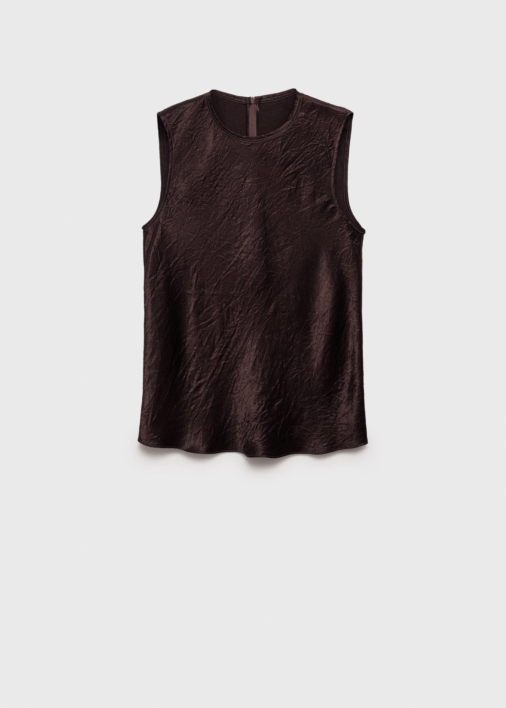 Crinkled effect satin blouse - Article without model
