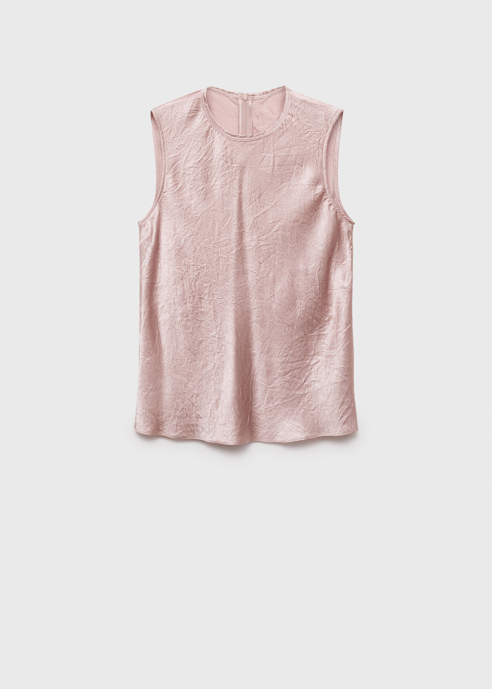 Crinkled effect satin blouse - Article without model