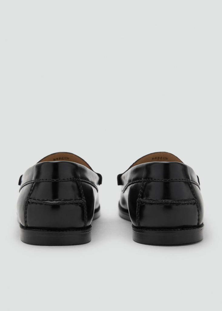 Faux-leather moccasin — Black