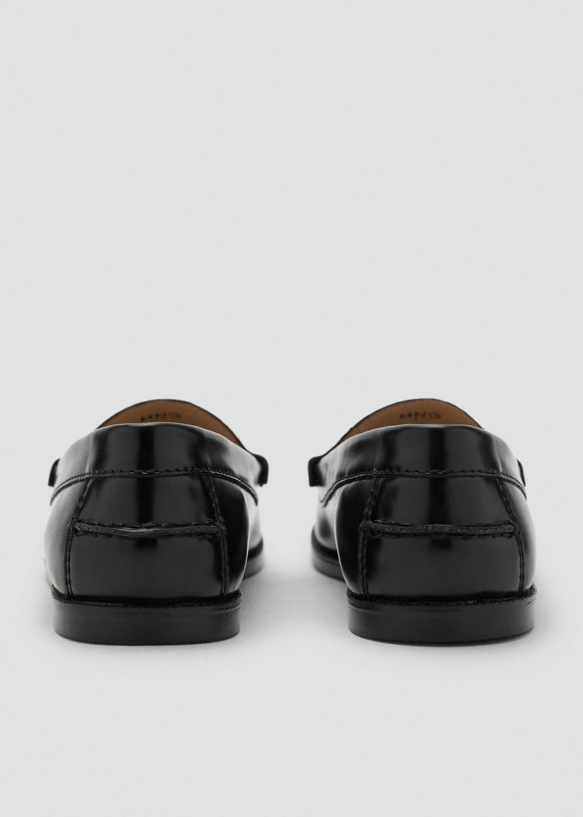 Faux-leather moccasin — Black