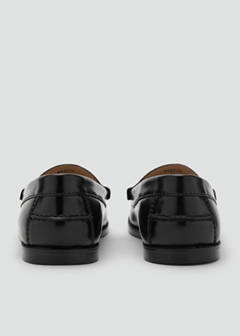 Faux-leather moccasin — Black 5