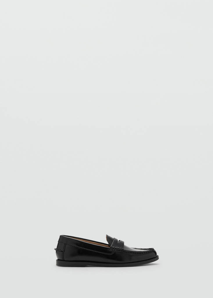 Faux-leather moccasin — Black