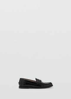 Faux-leather moccasin — Black 1