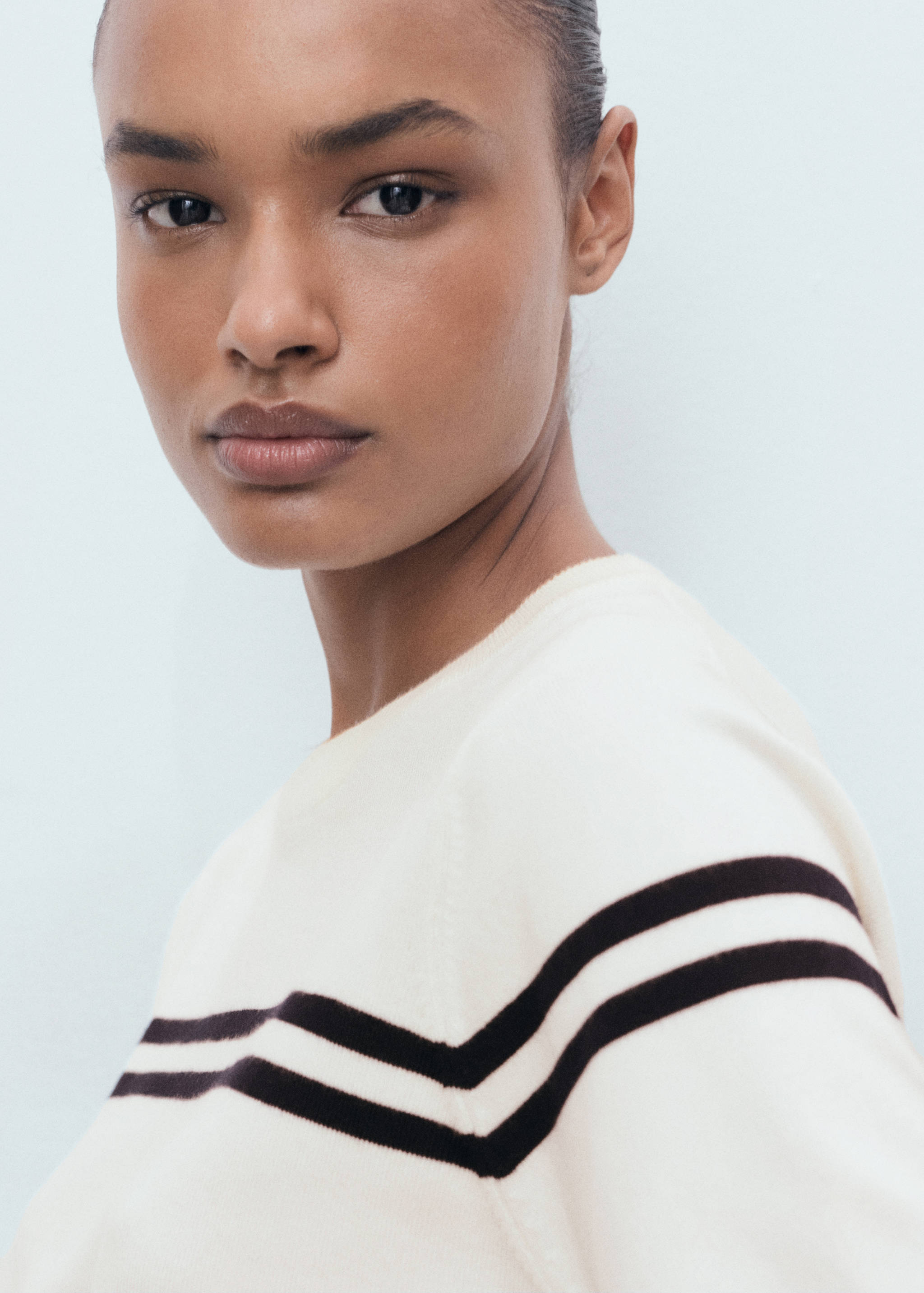 Pull-over rayures manches courtes - Détail de l'article 2