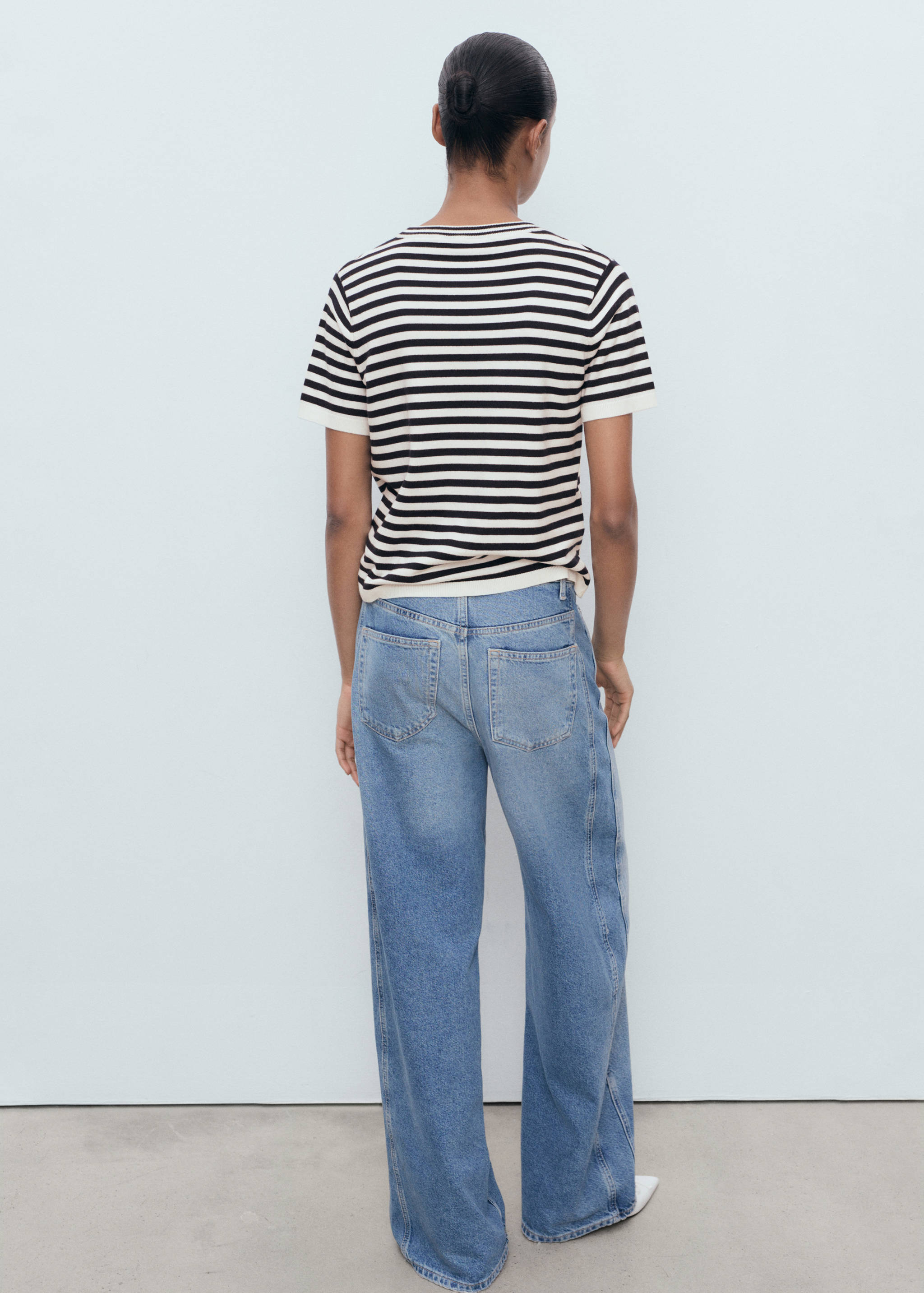 Pull-over rayures manches courtes - Verso de l’article