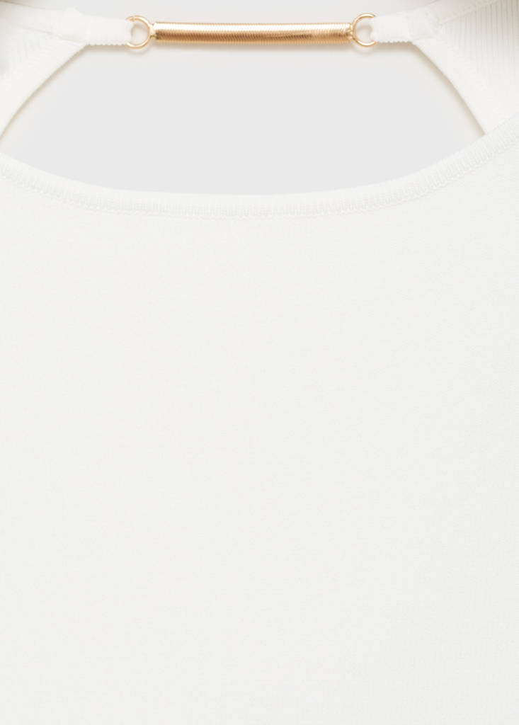 Open-back knitted dress — Off White
