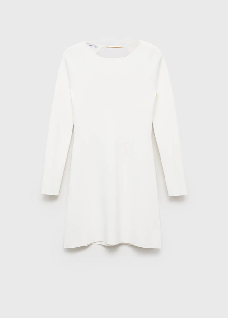 Open-back knitted dress — Off White