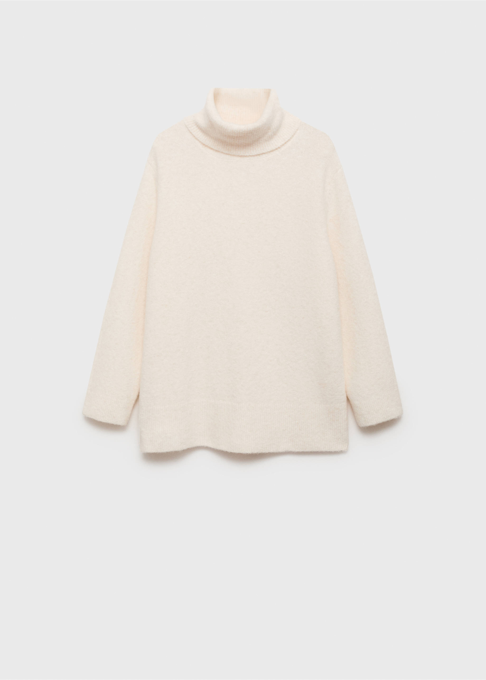 Turtleneck knit sweater - Article without model, Ivory White. Ref: 17034101-00.
