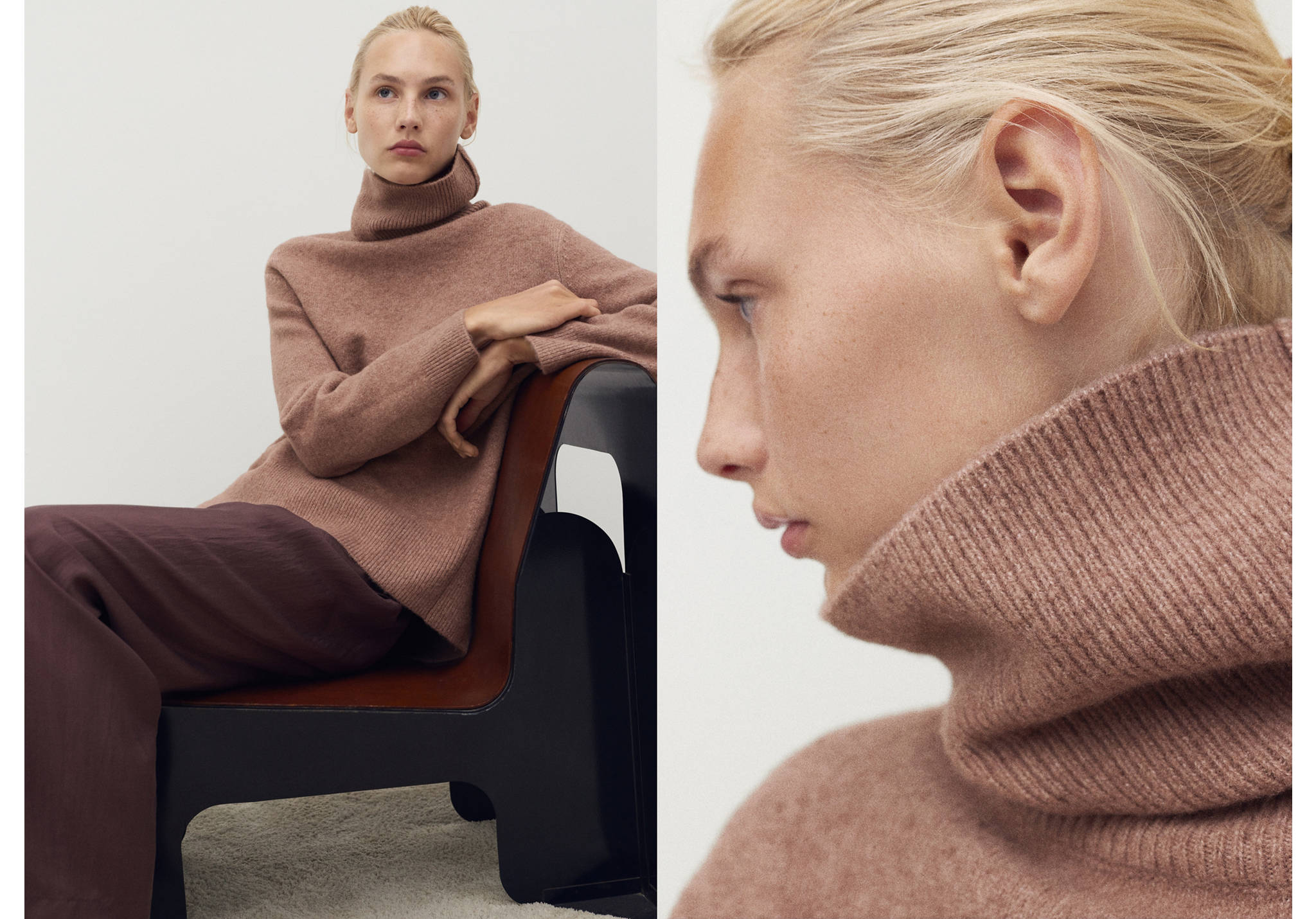 Pull-over maille col montant - Plan panoramique